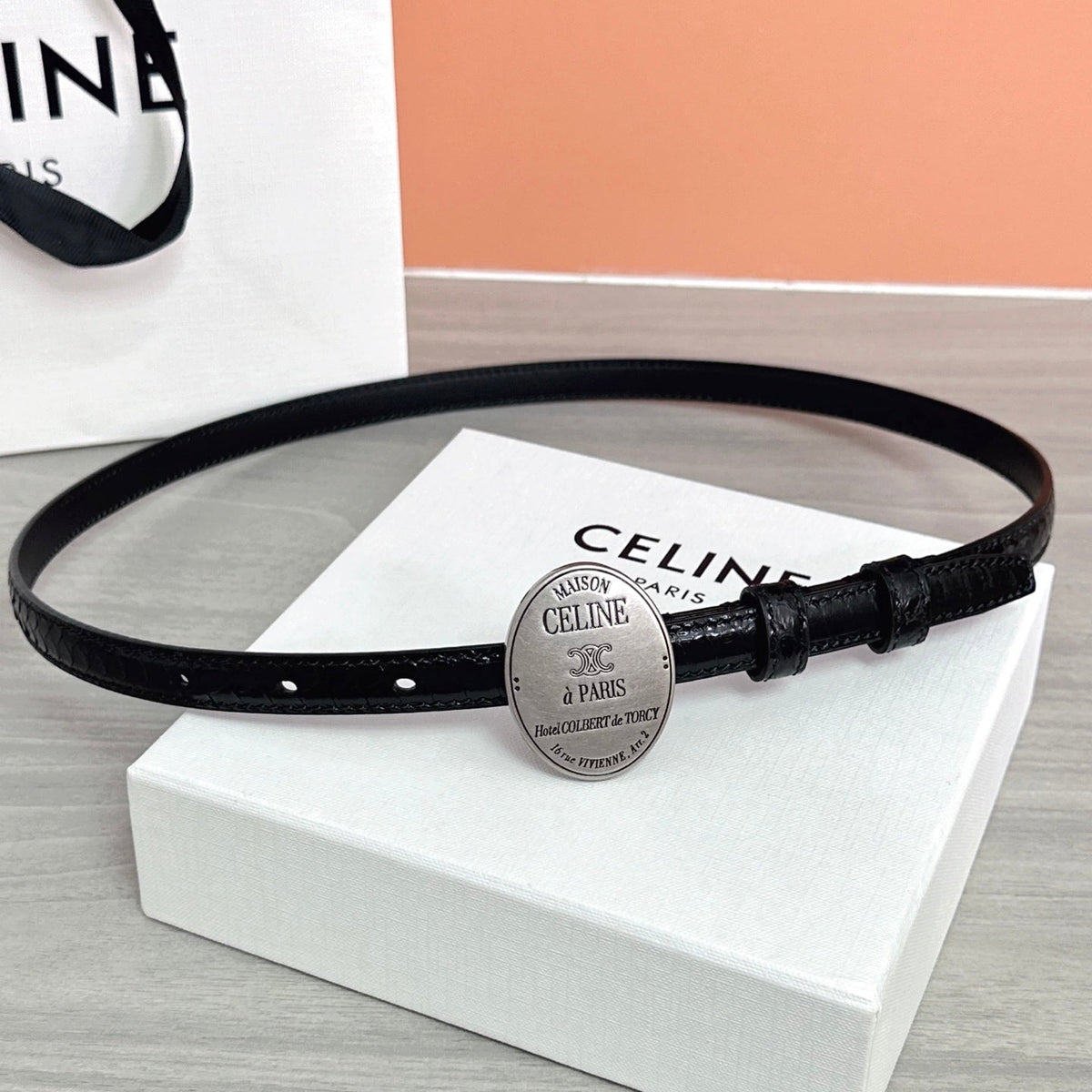 Celine 4.5cm Belt Buckle 1.3cm Width Leather