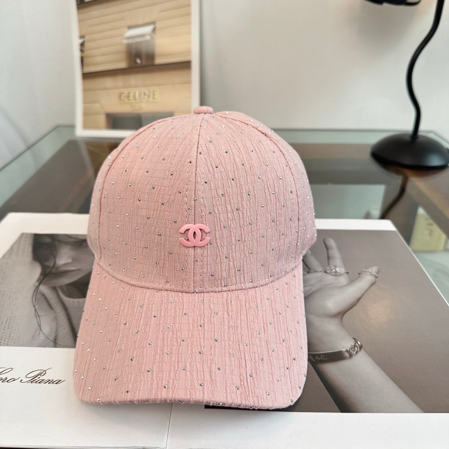 Chanel Rhinestone Baseball Cap 229112