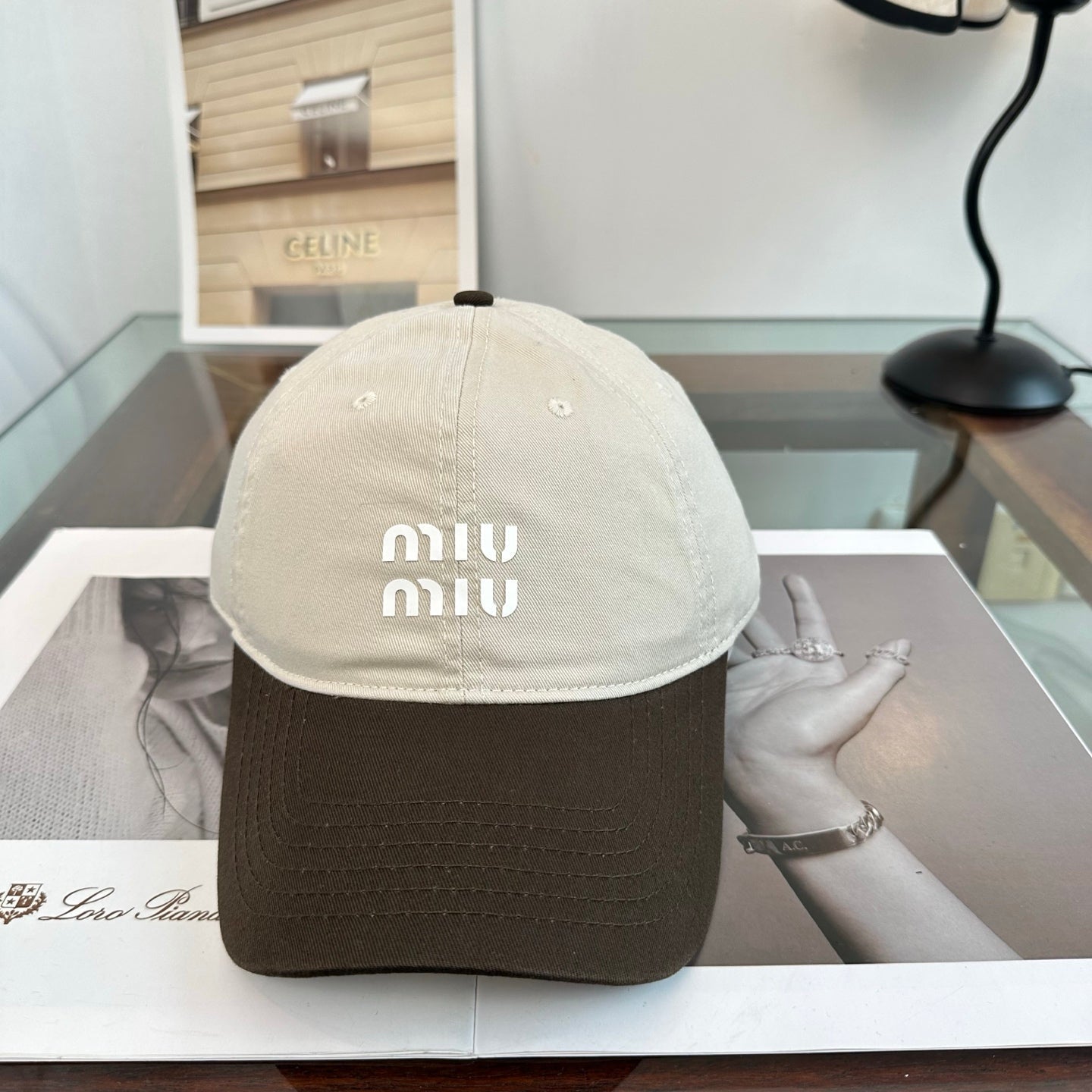 Miu Miu Two-tone Baseball Cap 229123