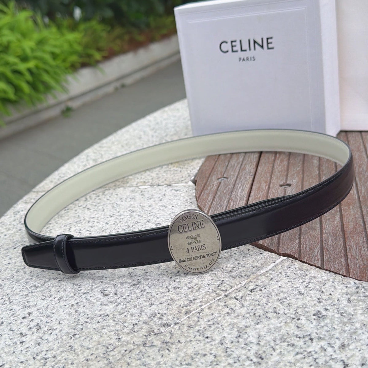 Celine 4.5cm Belt Buckle 2.5cm Width Leather 1