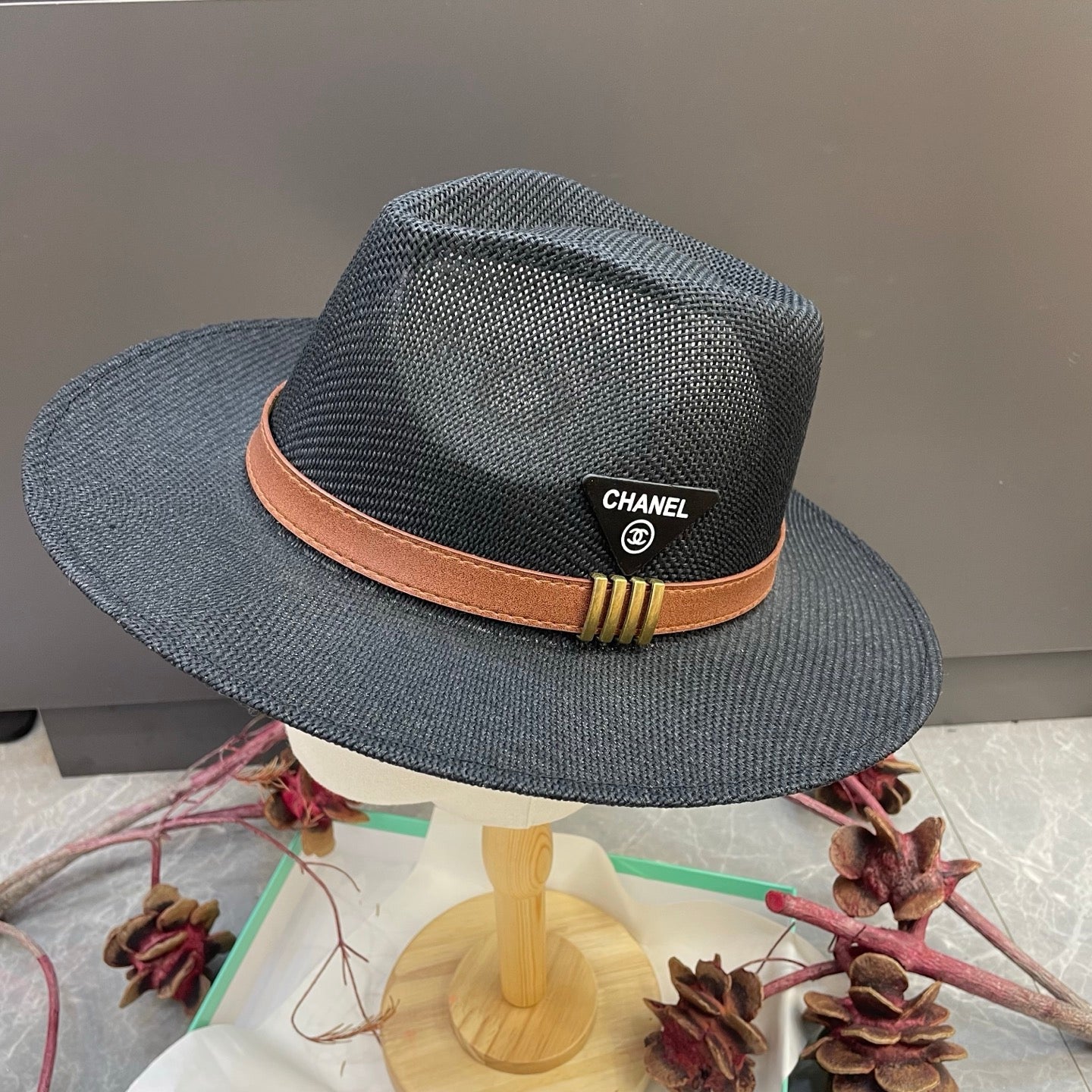 Chanel Fedora Straw Hat 215967