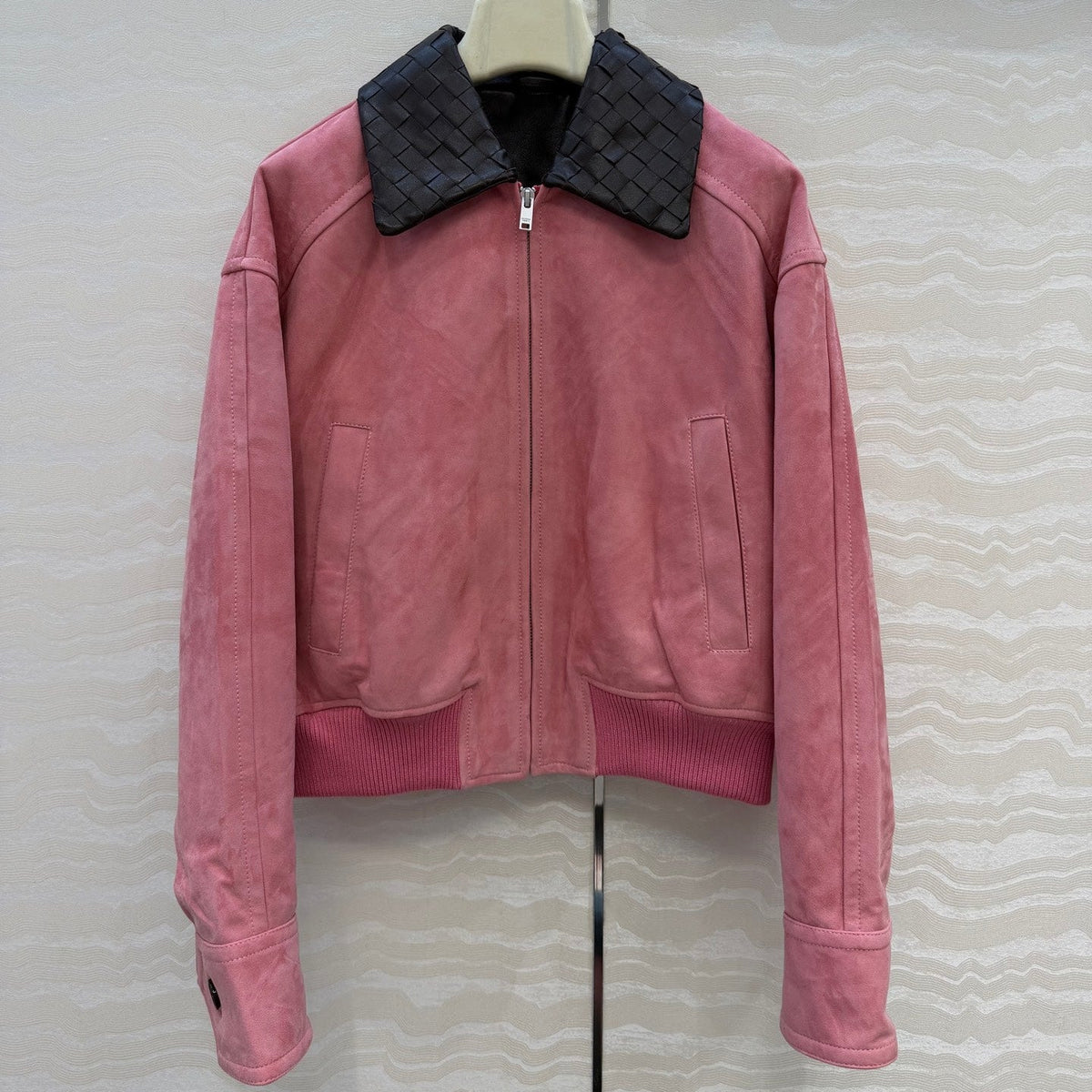 Bottega Veneta 2026 Intrecciato Jacket Suede 370783