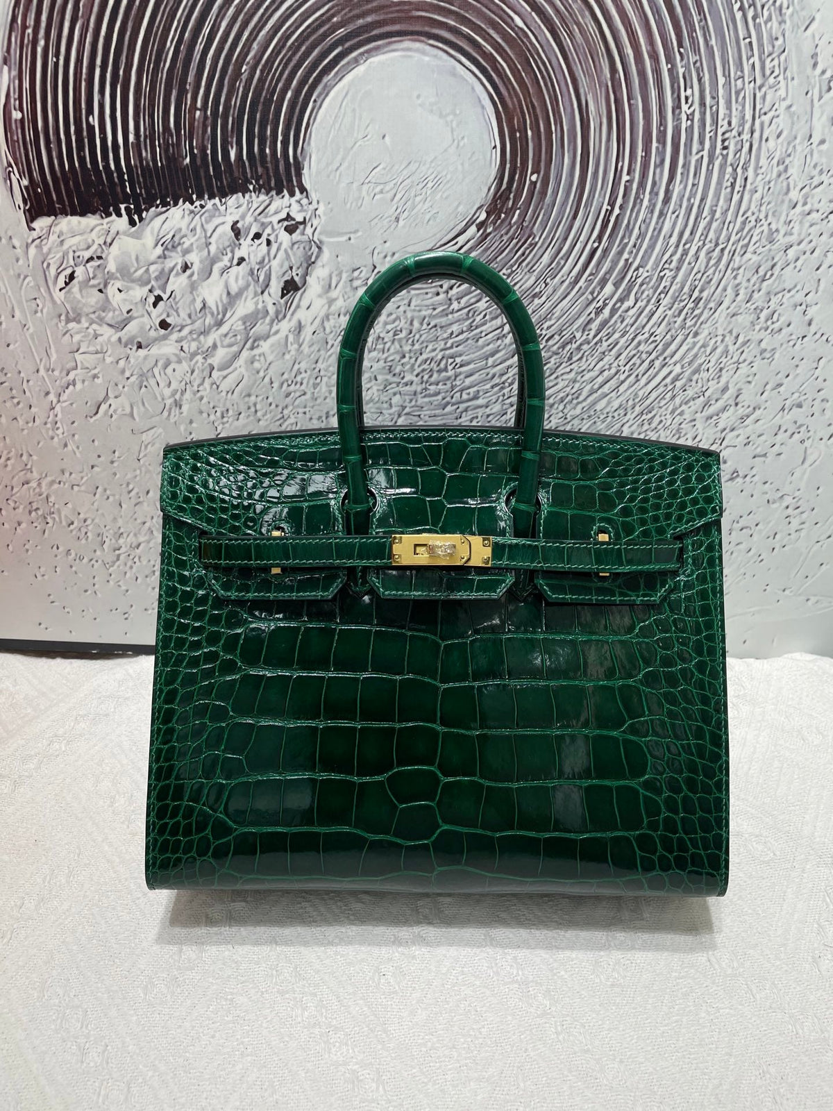 High-end Hermes 2026 Birkin Bag 25cm Glossy Crocodile Leather