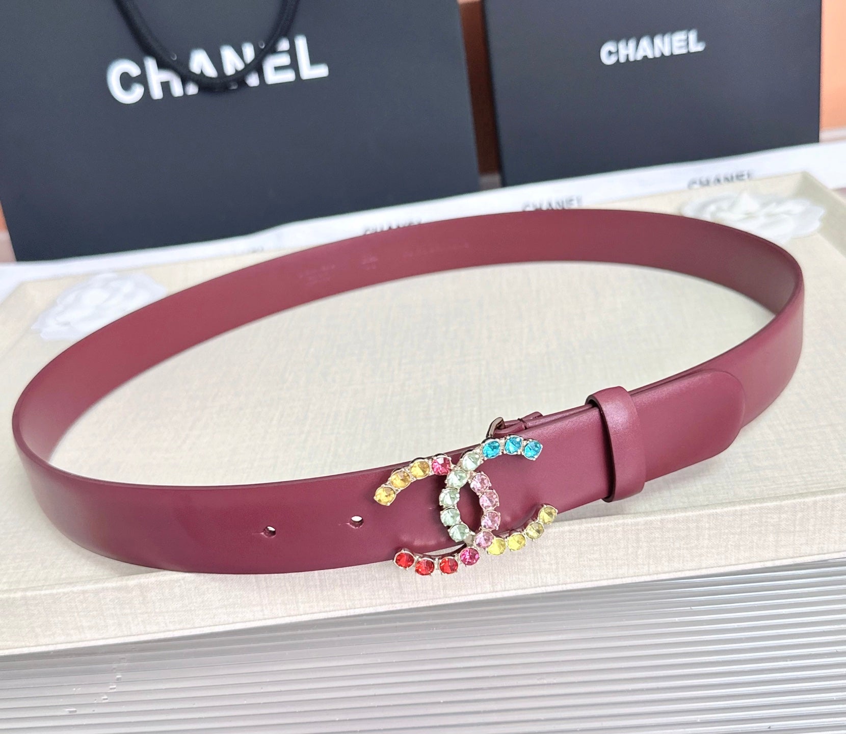 Chanel 2026 Multi-Colored Crystals Belt 30mm 210283