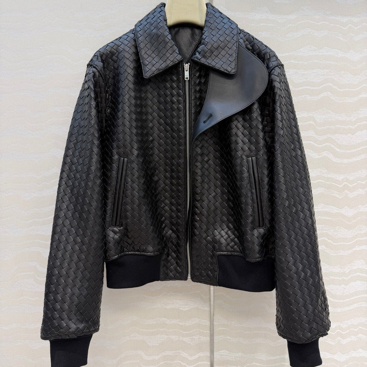 Bottega Veneta 2026 Intrecciato Jacket Leather 399858