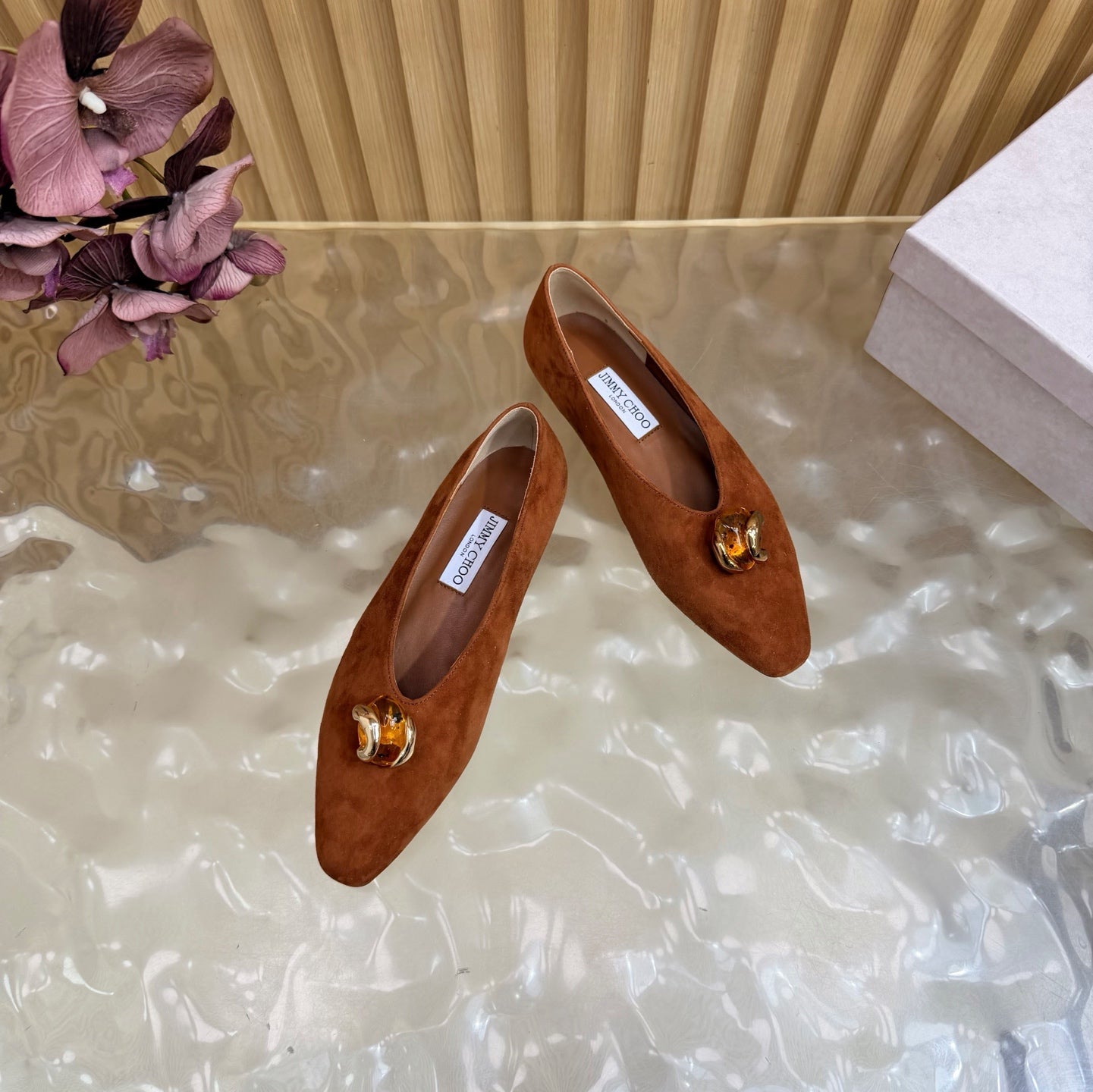 Jimmy Choo 2026 Margot Ballet Flats Suede 949807
