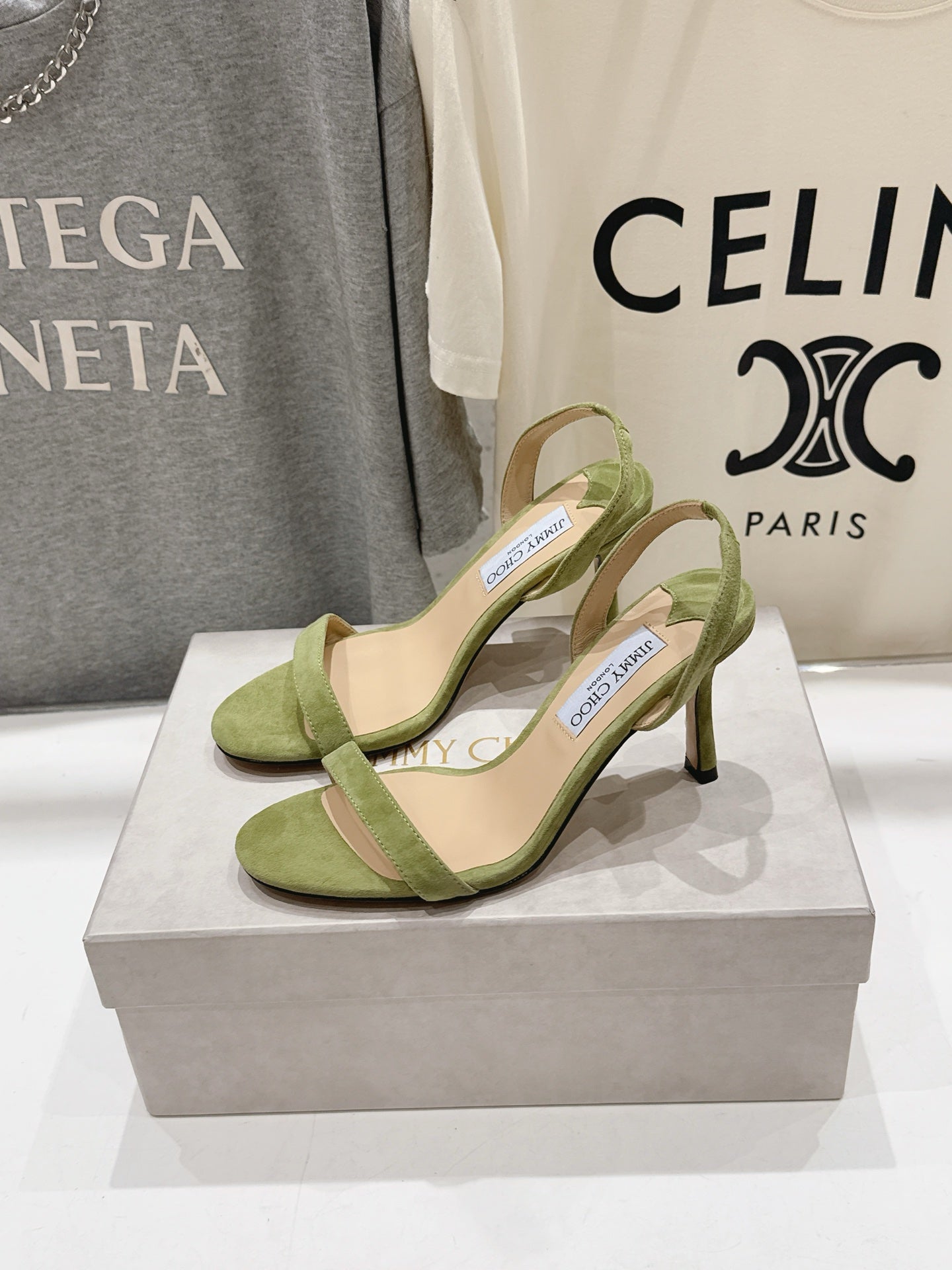 Jimmy Choo 2026 Jenn Sandals 85mm Suede Sheepskin 946209