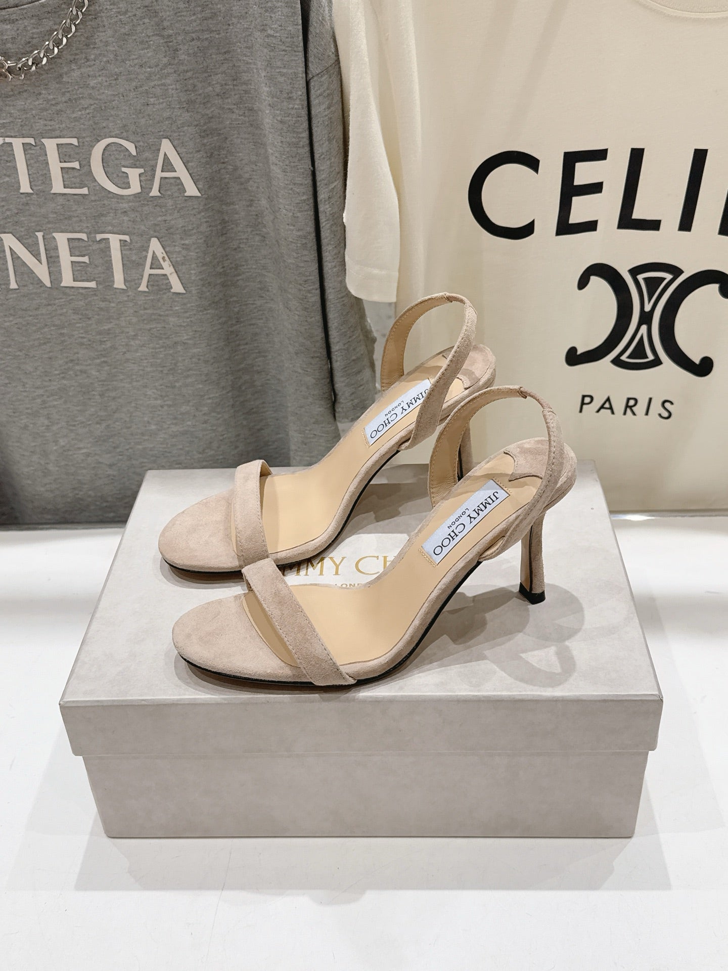 Jimmy Choo 2026 Jenn Sandals 85mm Suede Sheepskin 946209