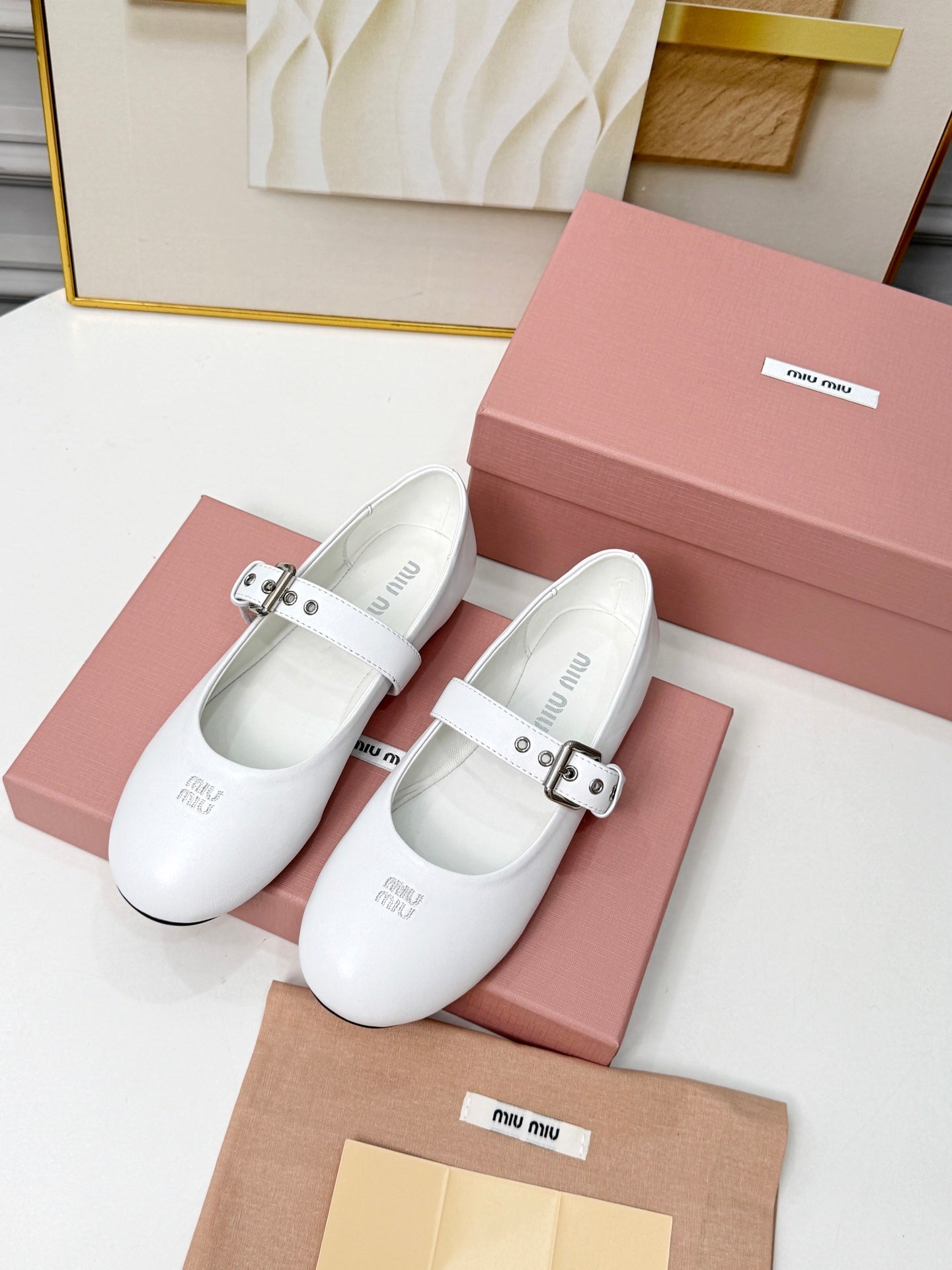 Miumiu 2026 Ballet Flats Suede Sheepskin 956925