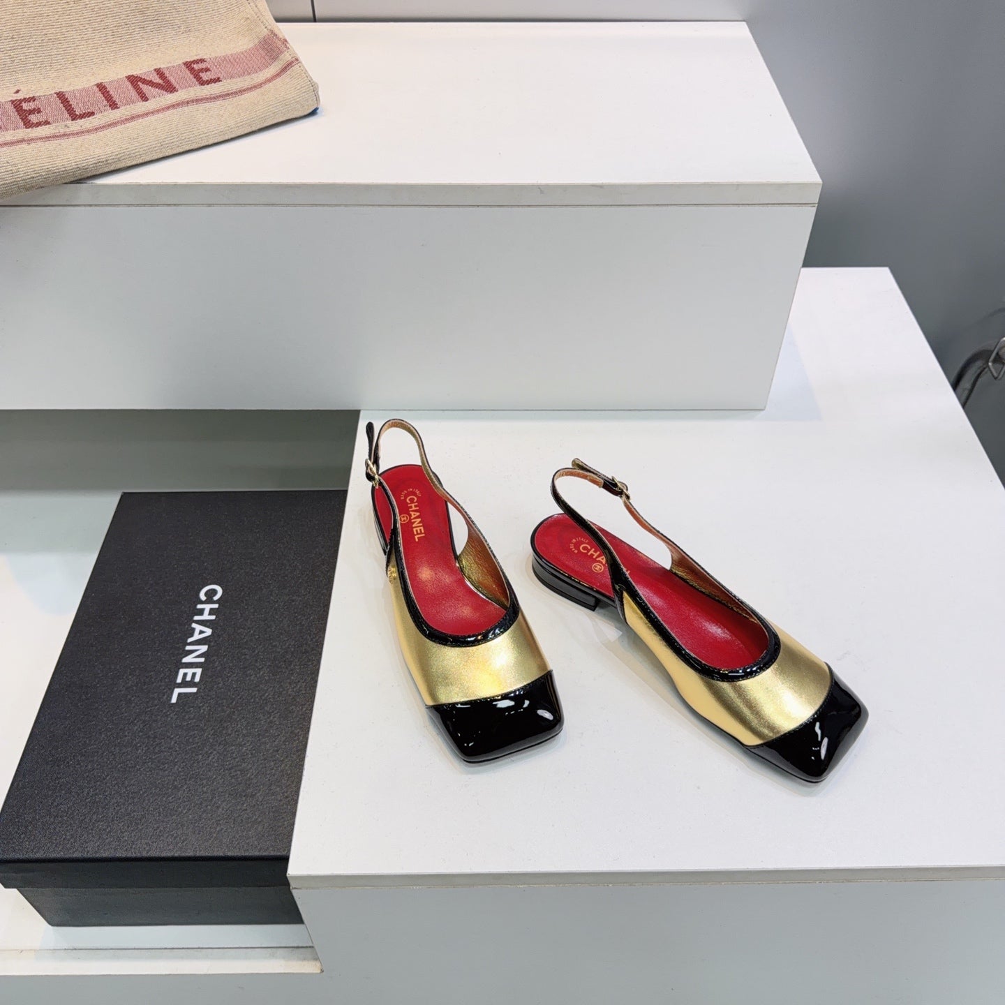 Chanel 2026 Square Toe Slingback Patent Leather 942738