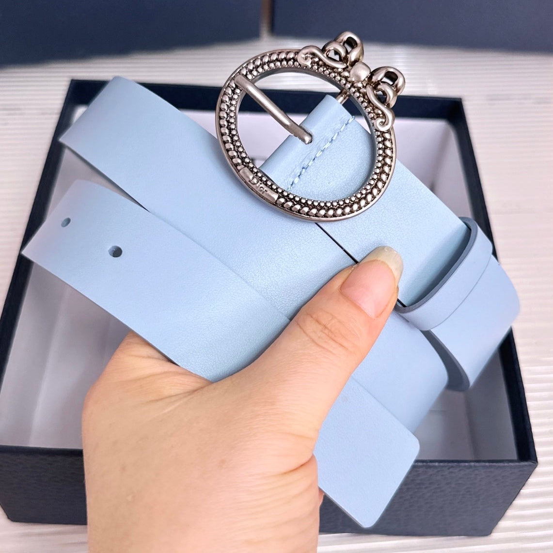 Dior 2026 Médaillon Belt 30mm Cowhide