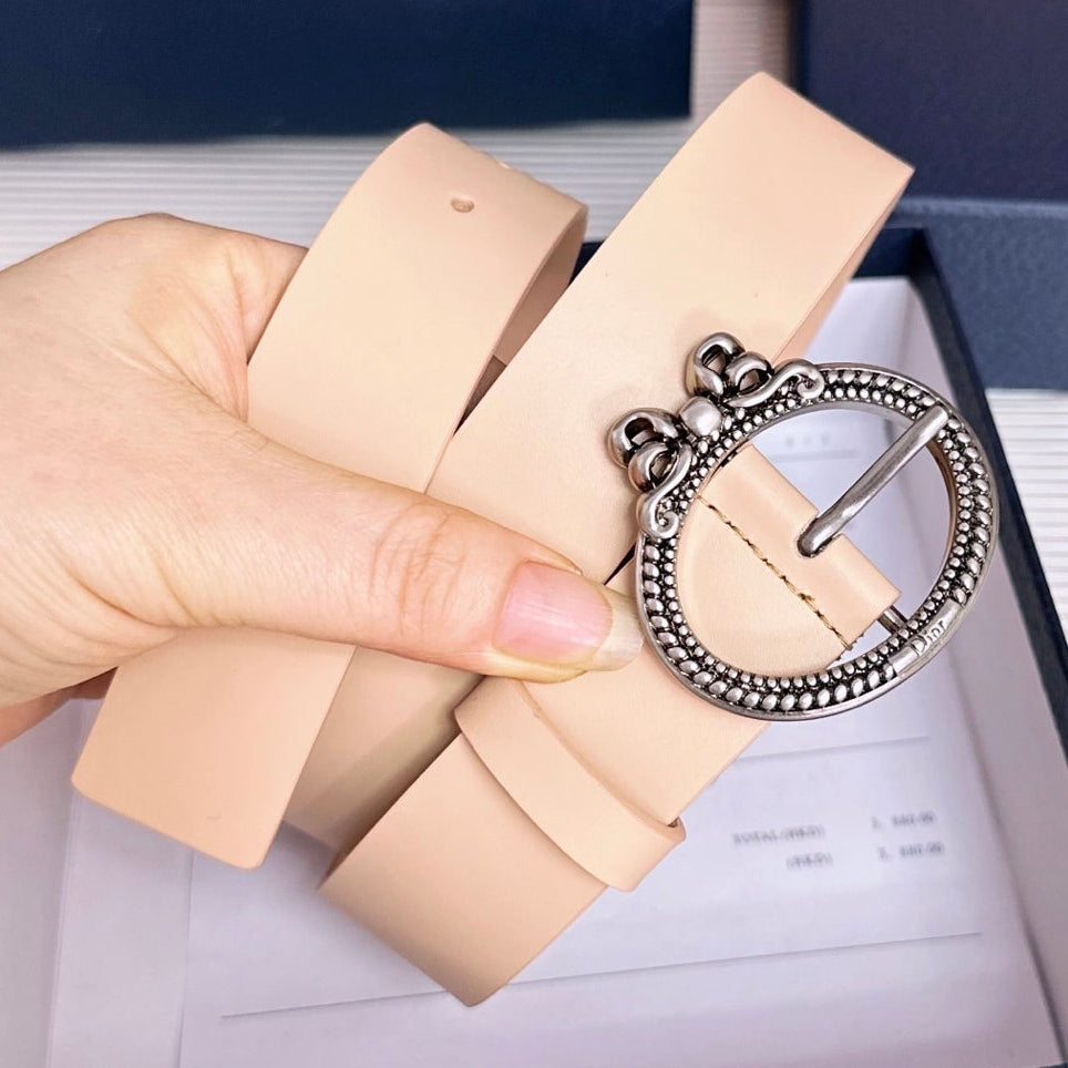 Dior 2026 Médaillon Belt 30mm Cowhide