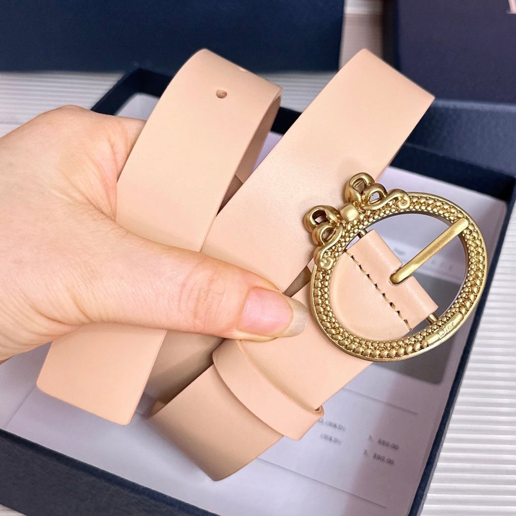 Dior 2026 Médaillon Belt 30mm Cowhide