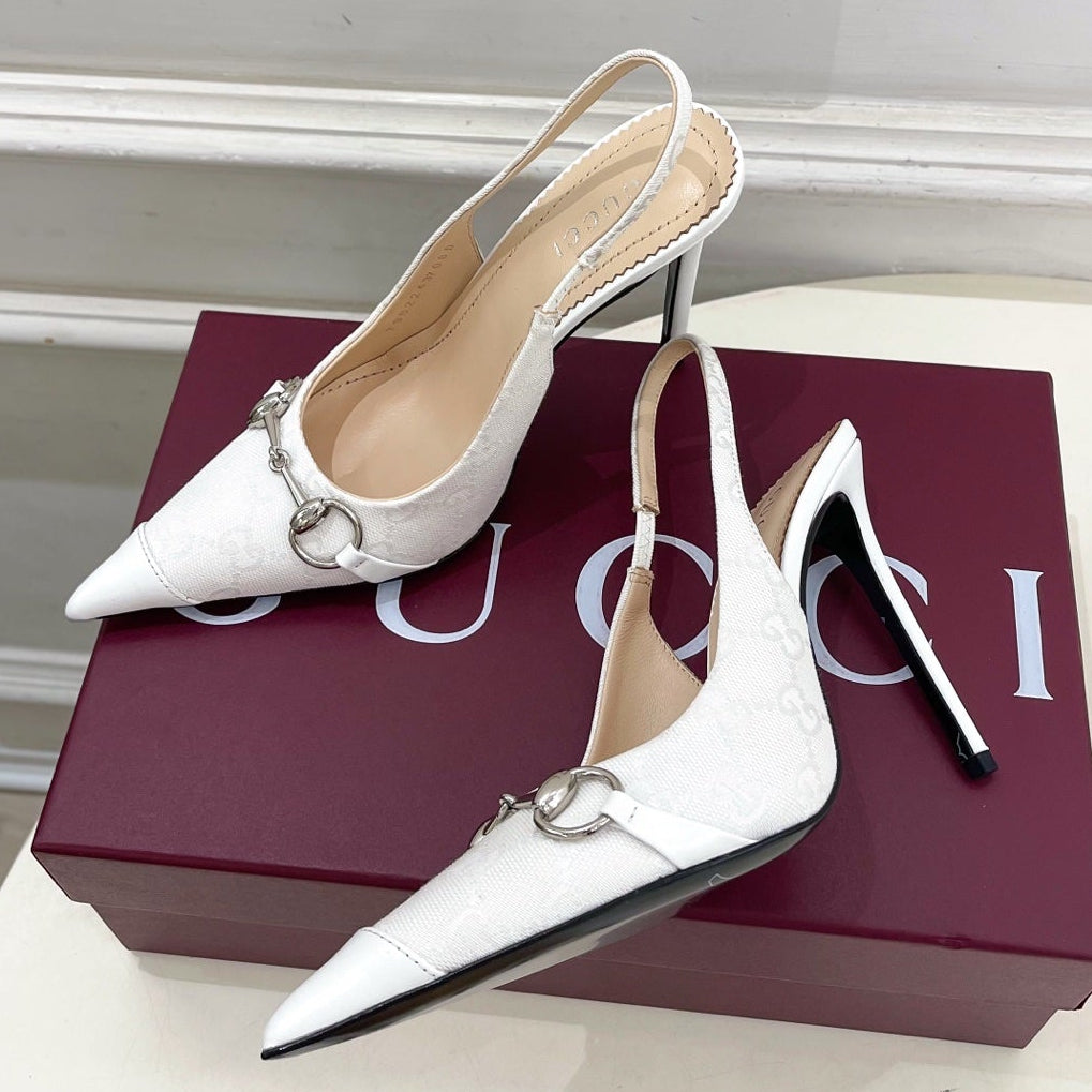 Gucci 2026 Donna Shoe 110mm Cowhide Canvas 946604