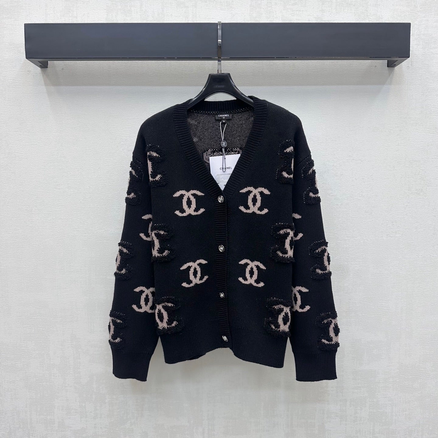Chanel 2026 Jacquard Long-Sleeve Knit Cardigan Wool 418685