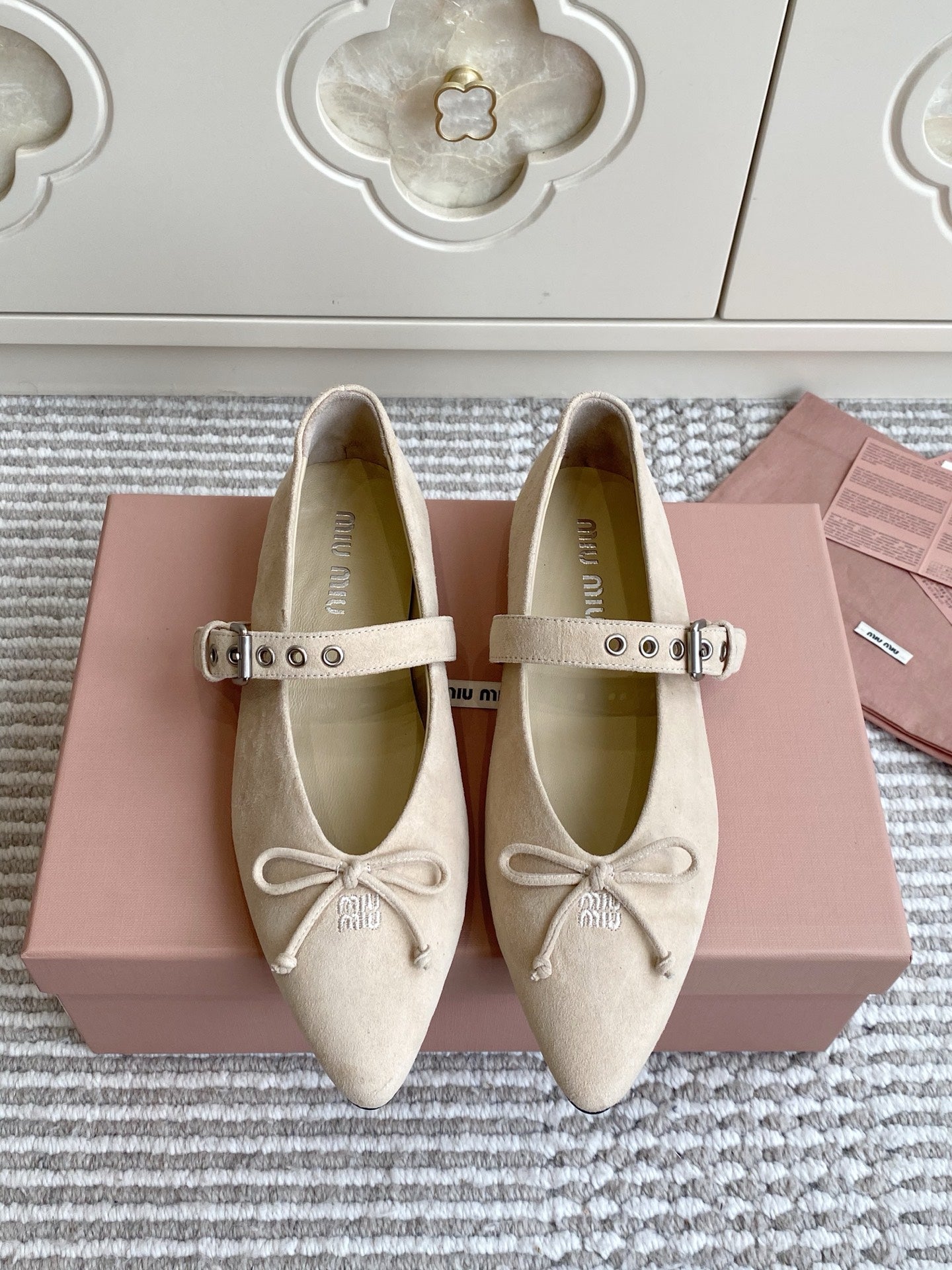 Miu Miu 2026 Ballet Flats Suede 955685
