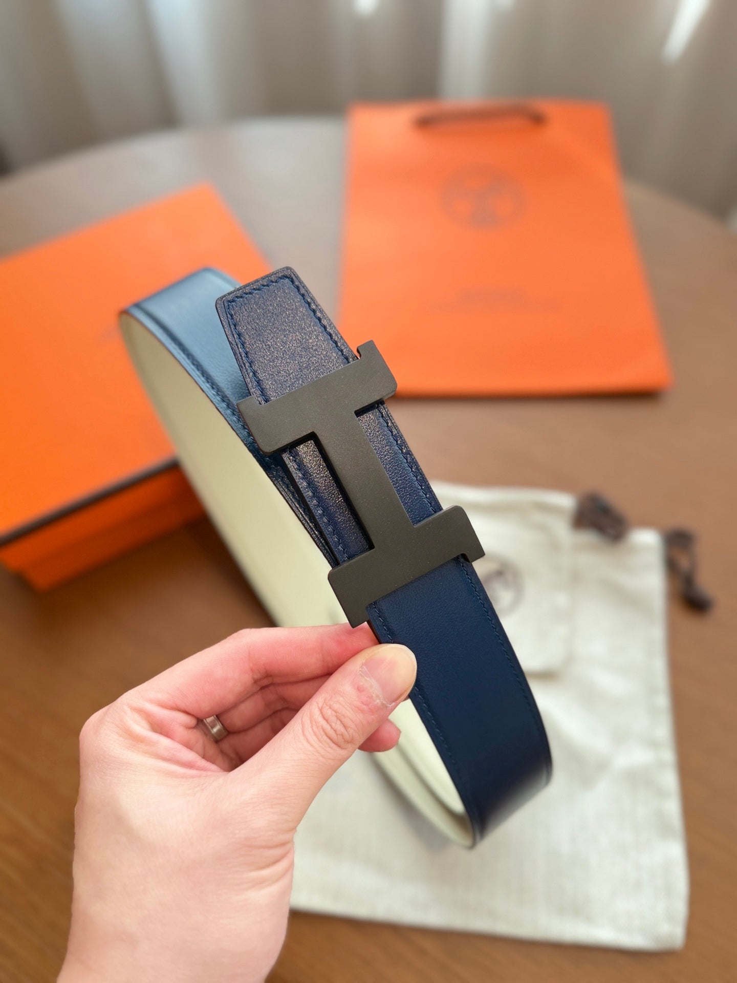 Hermes 2026 Iconic H Buckle Belt 32mm Leather 215684