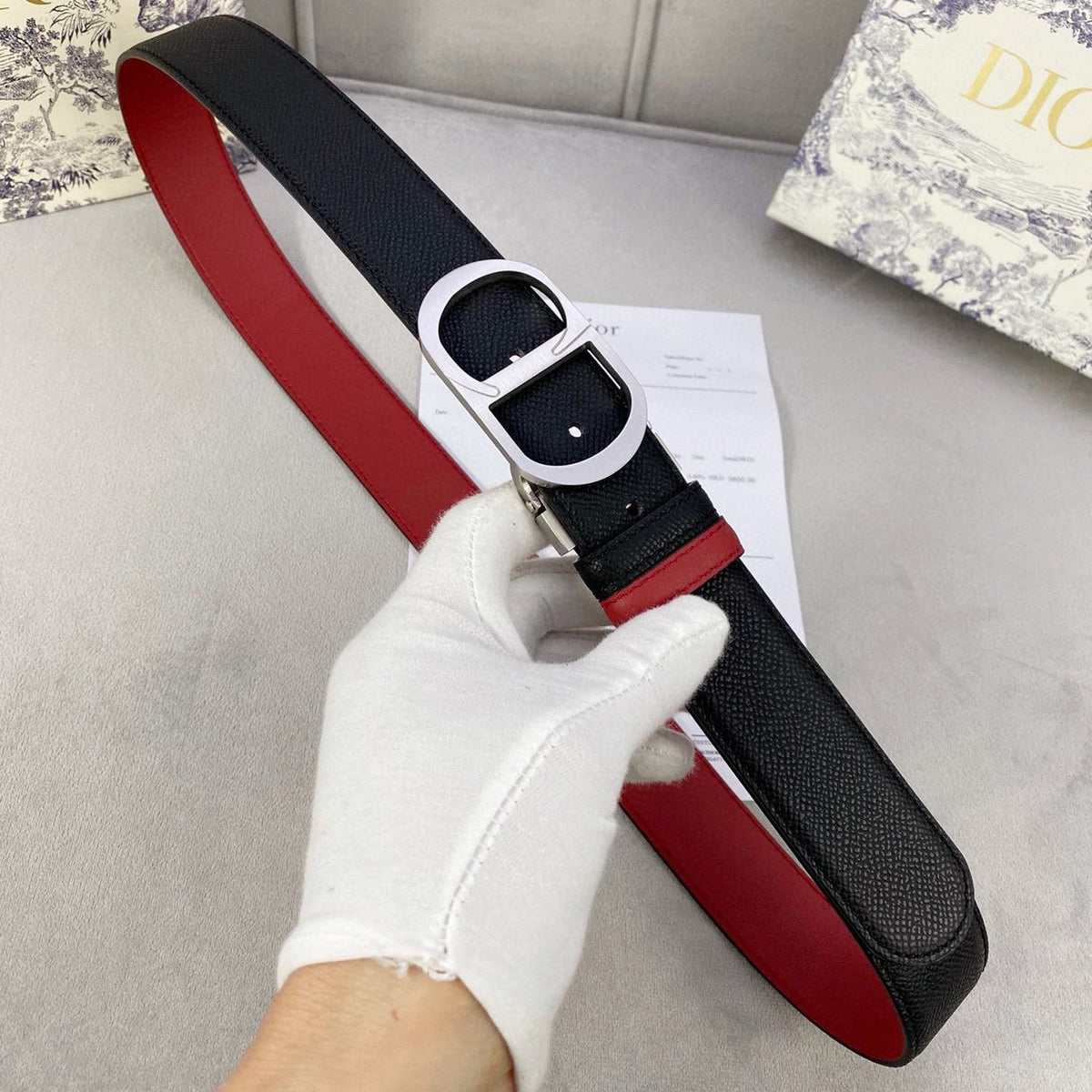 Dior 2026 30 Montaigne Belt 35mm Grained Calfskin