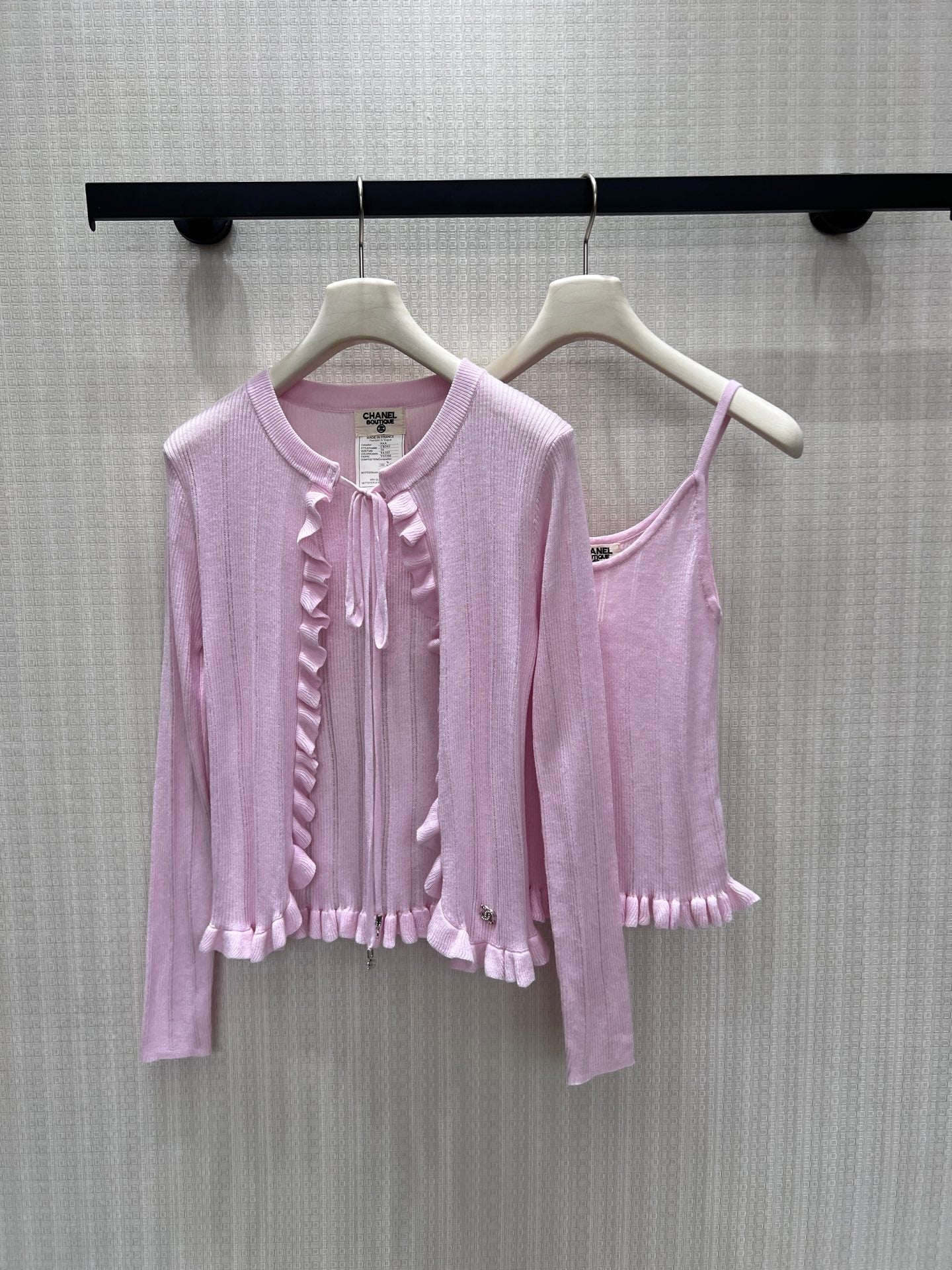 Chanel 2026 Two-piece Knit Set With Ruffled Details Cashmere 827627