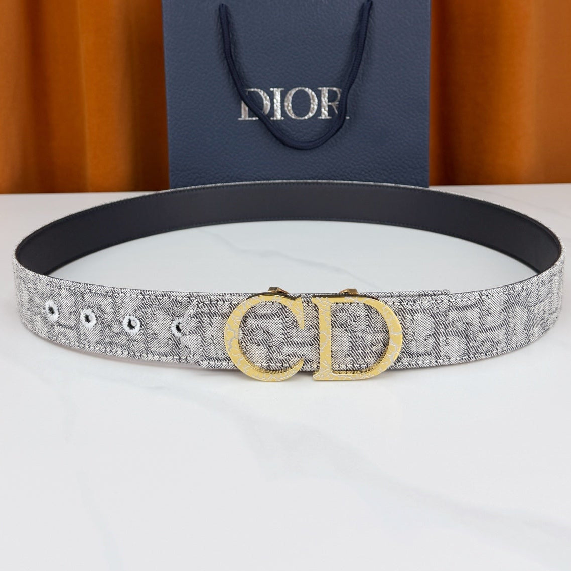 Dior 2026 Double CD Buckle Belt 35mm Canvas