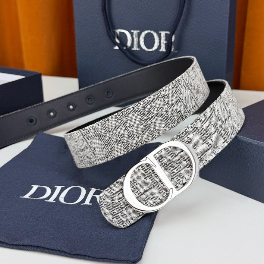 Dior 2026 Oblique CD Buckle Belt 35mm Canvas