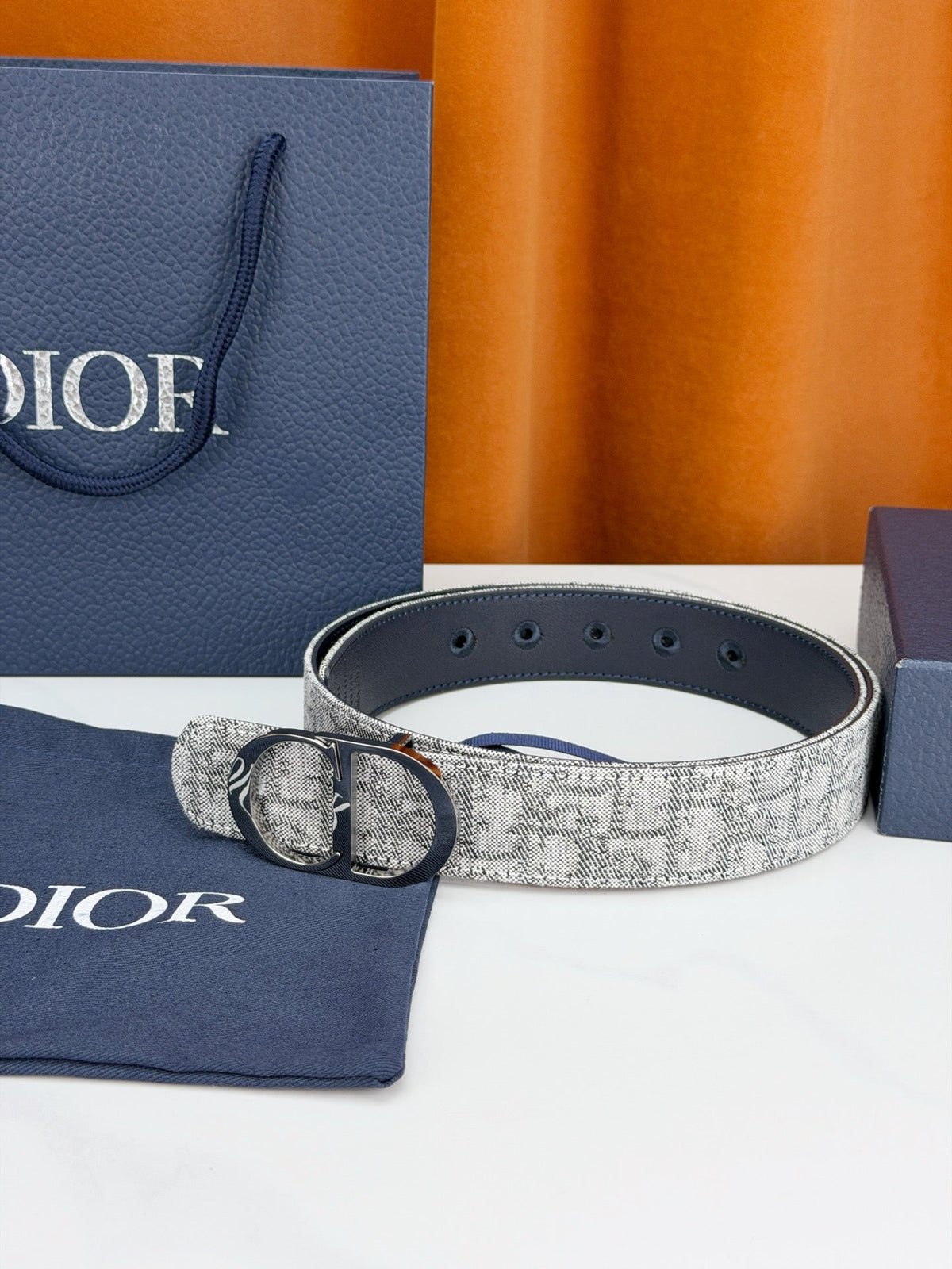 Dior 2026 Oblique CD Buckle Belt 35mm Canvas