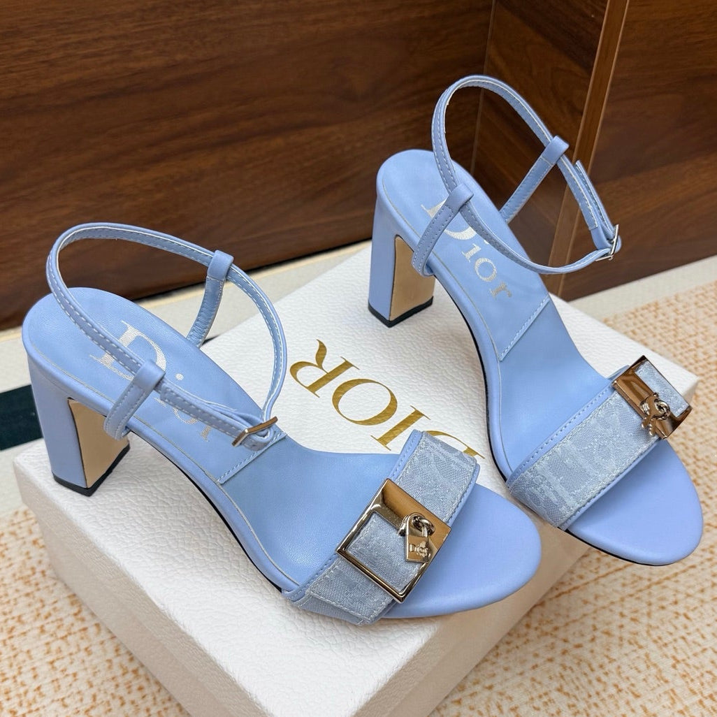 Dior 2026 Avenue Sandals 85mm Cowhide Canvas 973986