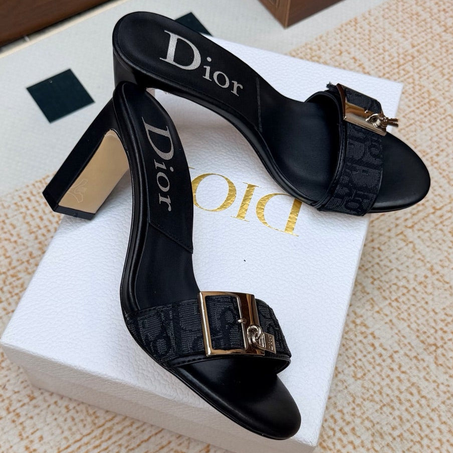 Dior 2026 Avenue Sandals 85mm Cowhide Canvas 973986