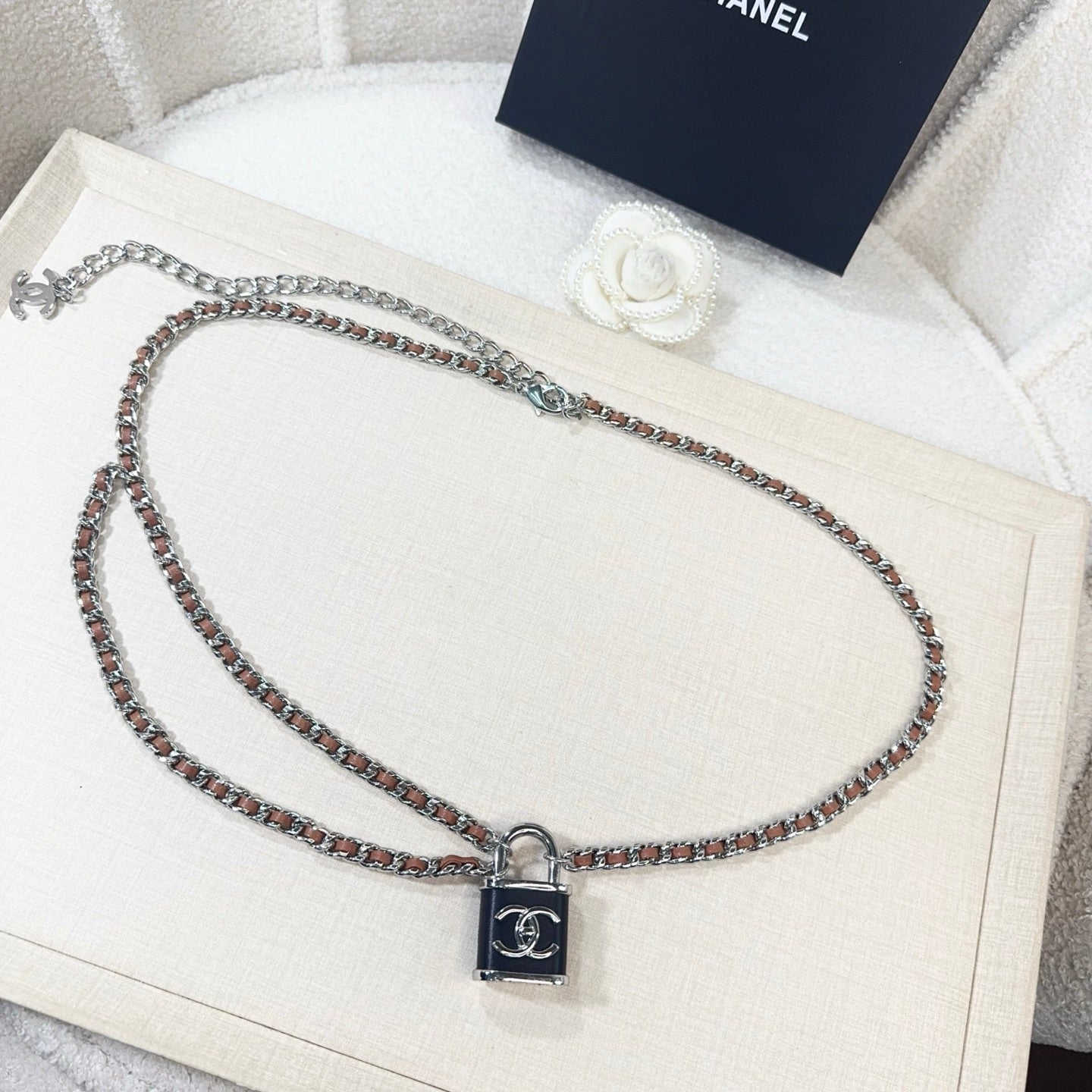 Chanel 2026 CC Padlock Chain Necklace Belt 215448
