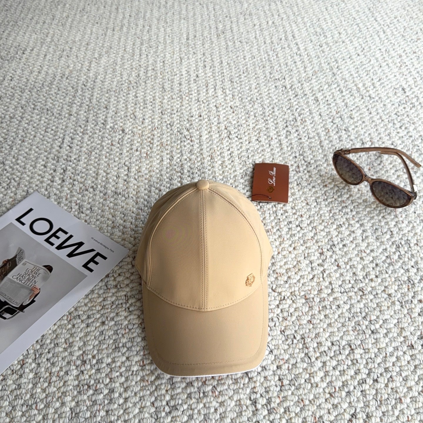 Loro Piana Baseball Cap with Metal Logo 425743
