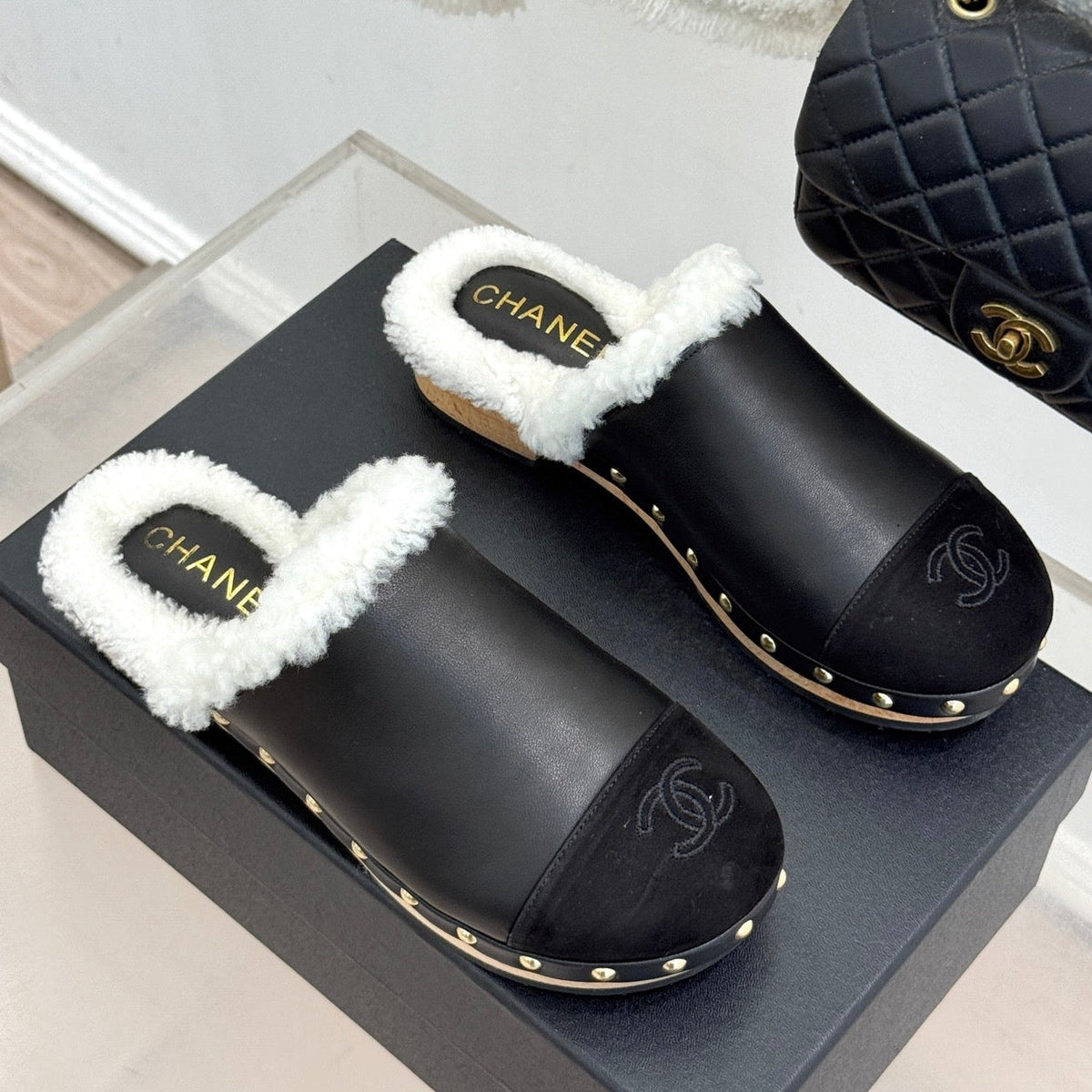 Chanel 2026 Quilted Mule Leather Wool 188603