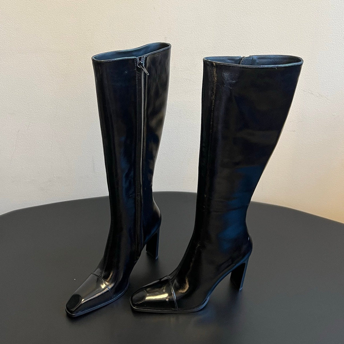 YSL 2026 Square Toe Boots 95mm Suede Leather 203370