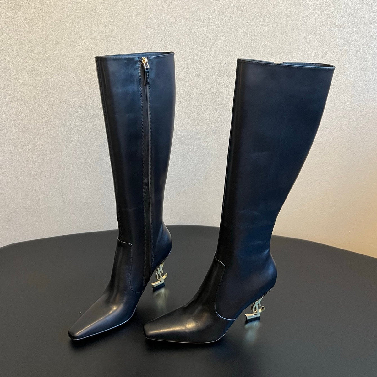 YSL 2026 Pointed Toe Boots 90mm Suede Leather 203455