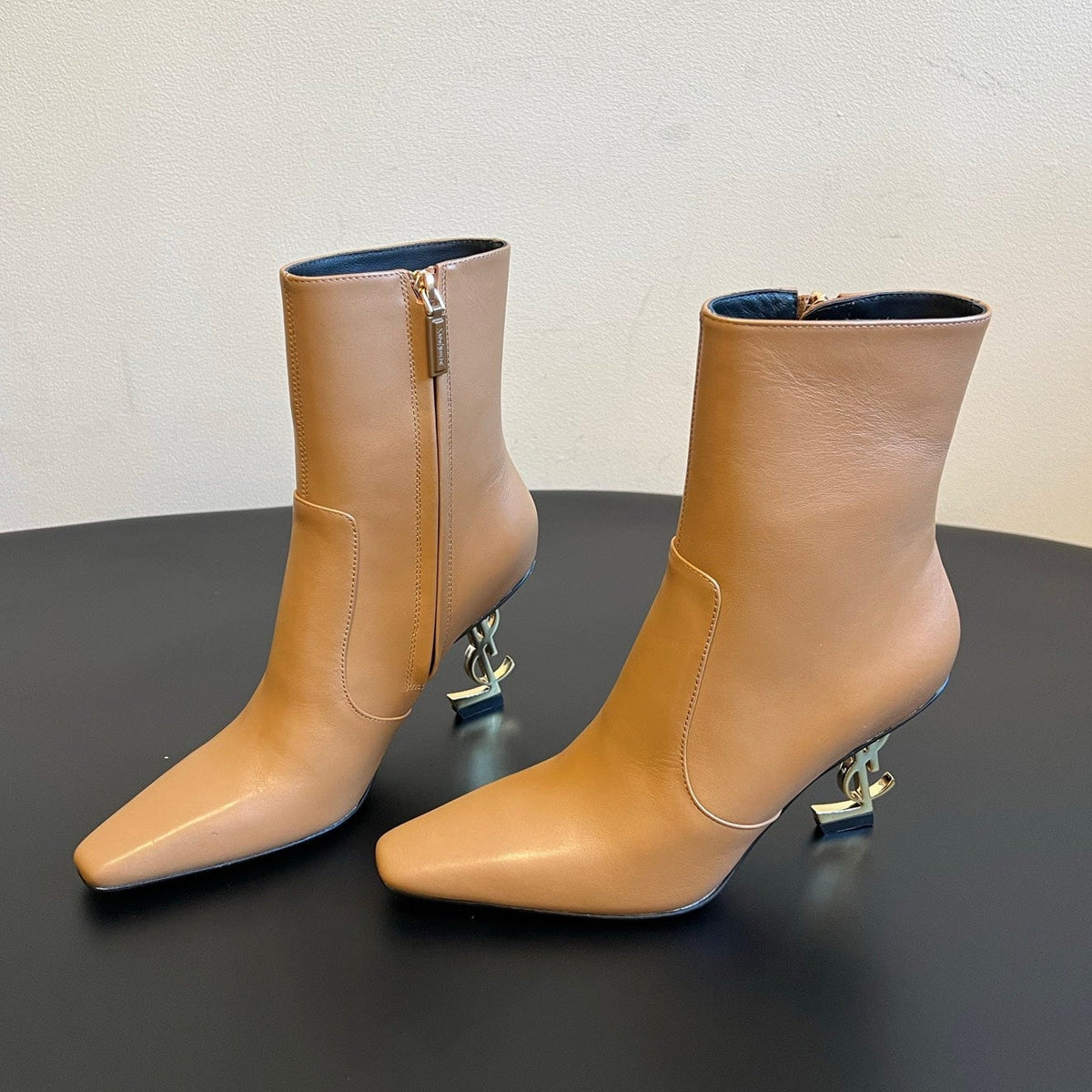 YSL 2026 Pointed Toe Boots 90mm Suede Leather 203455