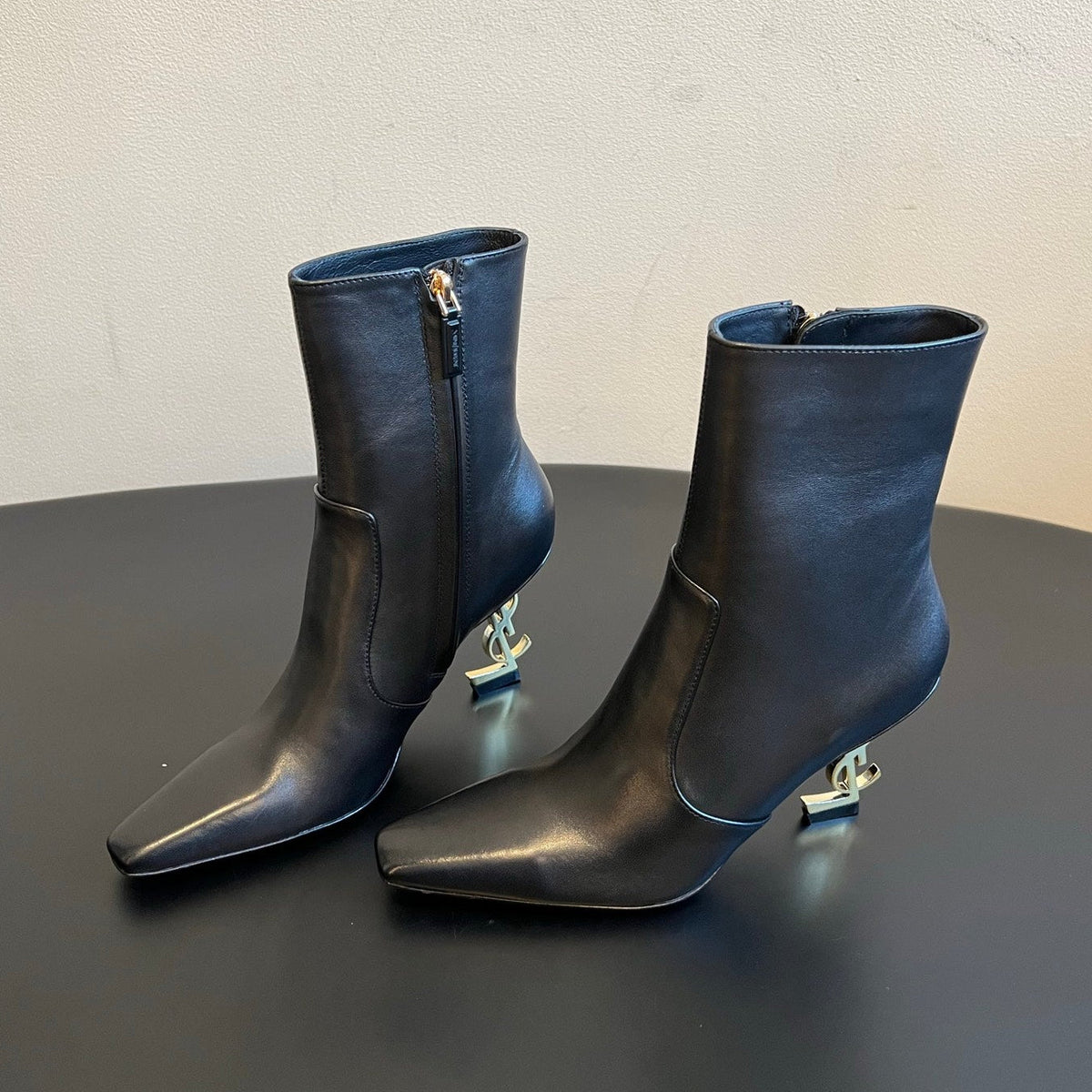 YSL 2026 Pointed Toe Boots 90mm Suede Leather 203455