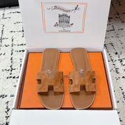 HM 26ss Oran Sandals Brown Suede Cowhide 617193