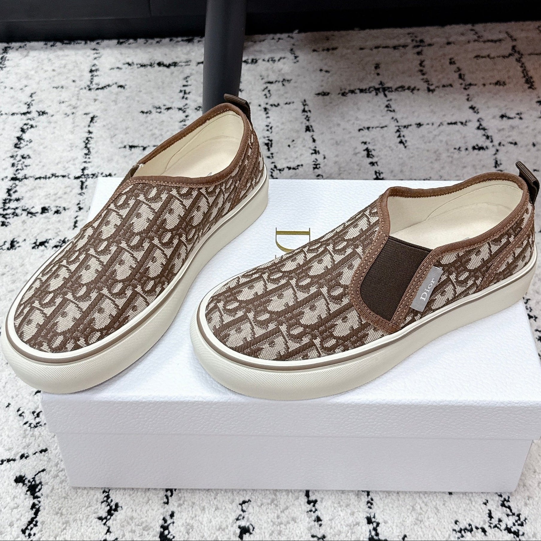 Dior 2026 Monogram Slip-on Loafers Cloth 954991