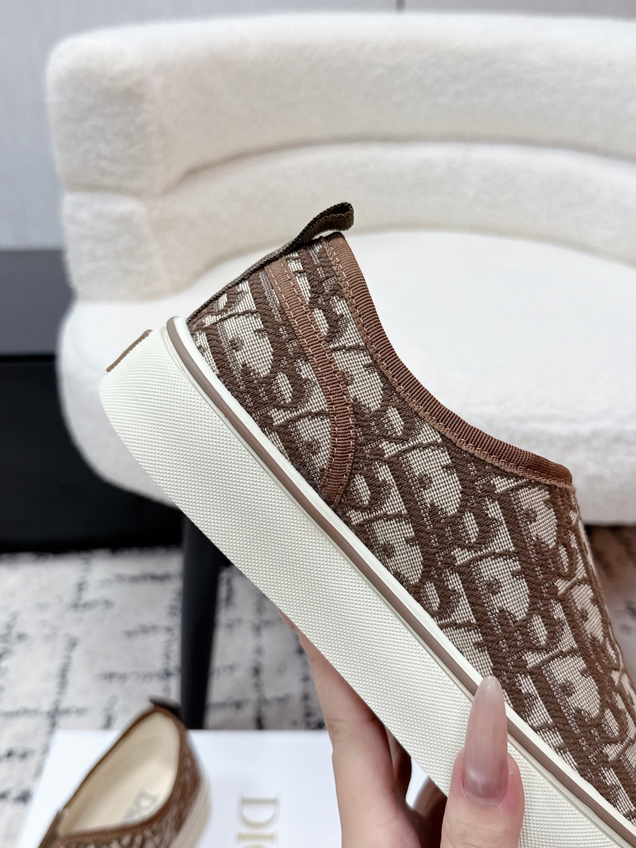 Dior 2026 Monogram Slip-on Loafers Cloth 954991