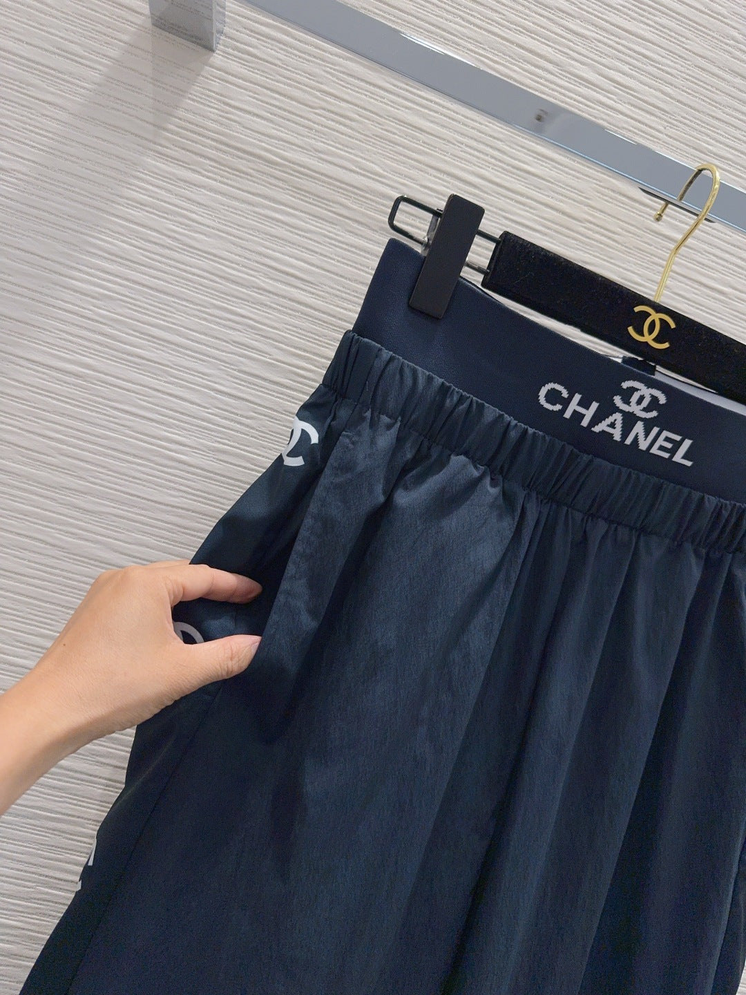 Chanel 2026 Wide-leg Trouser With Waistband Cotton Nylon 827713
