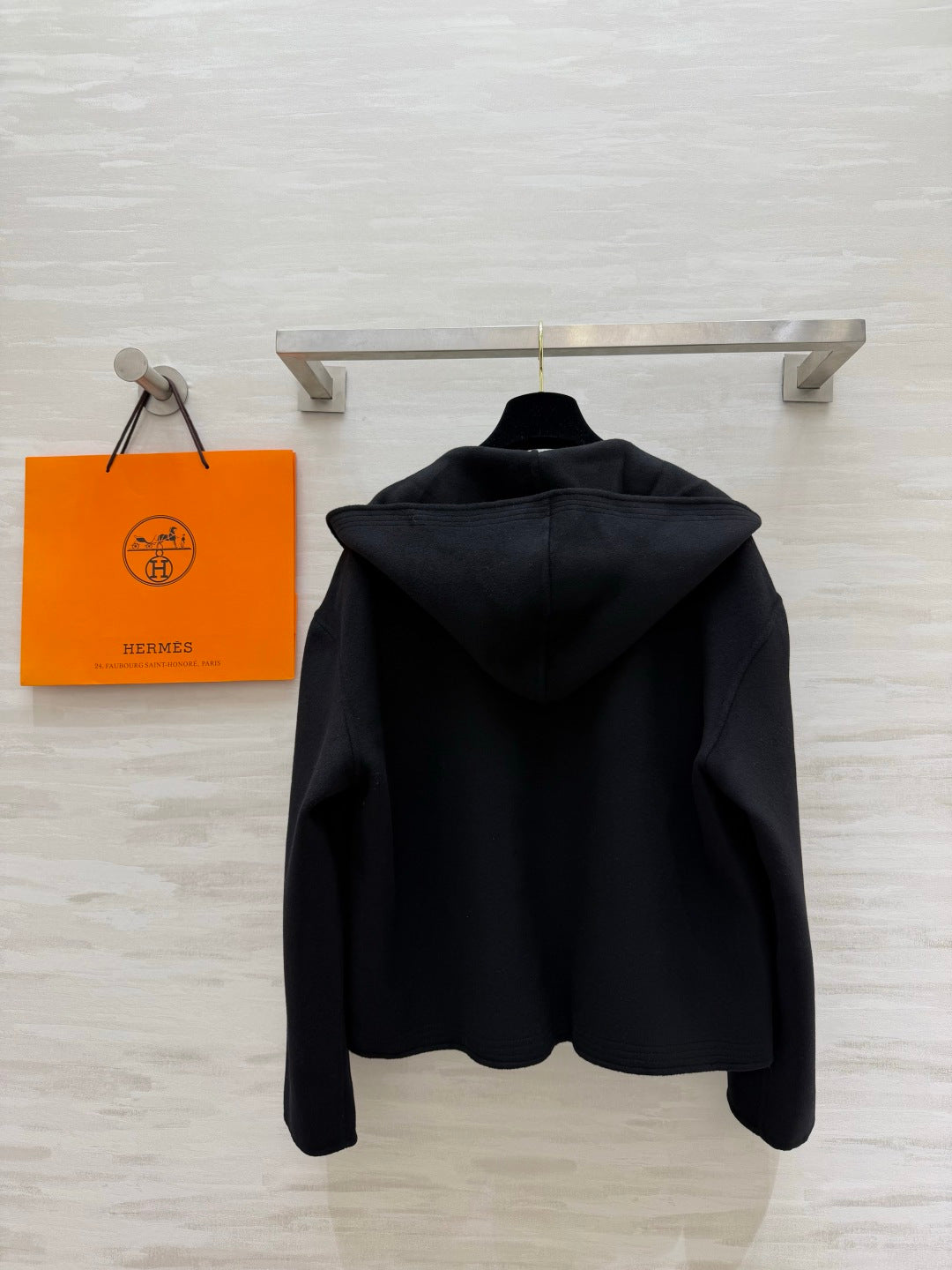 Hermes 2026 Hooded Short Coat Wool 413965
