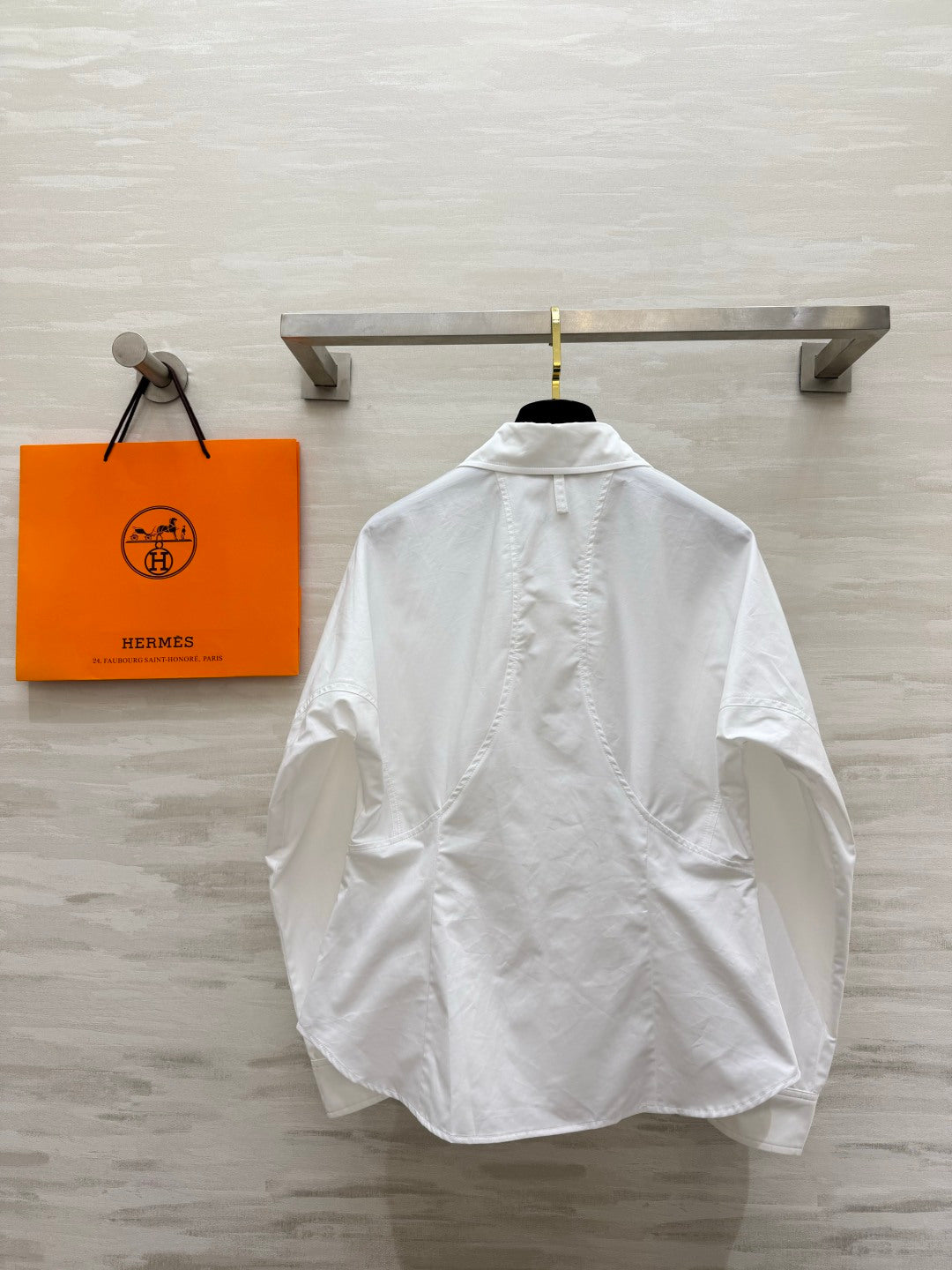 Hermes 2026 Embroidered Shirt White Cotton 416108