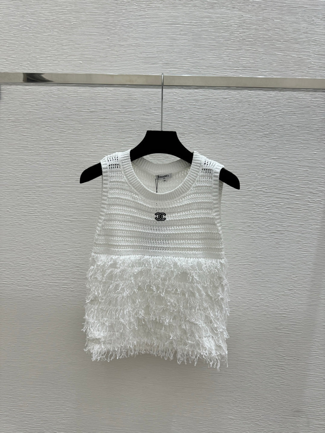 Chanel 2026 Tassel Knit Vest Cotton 264003