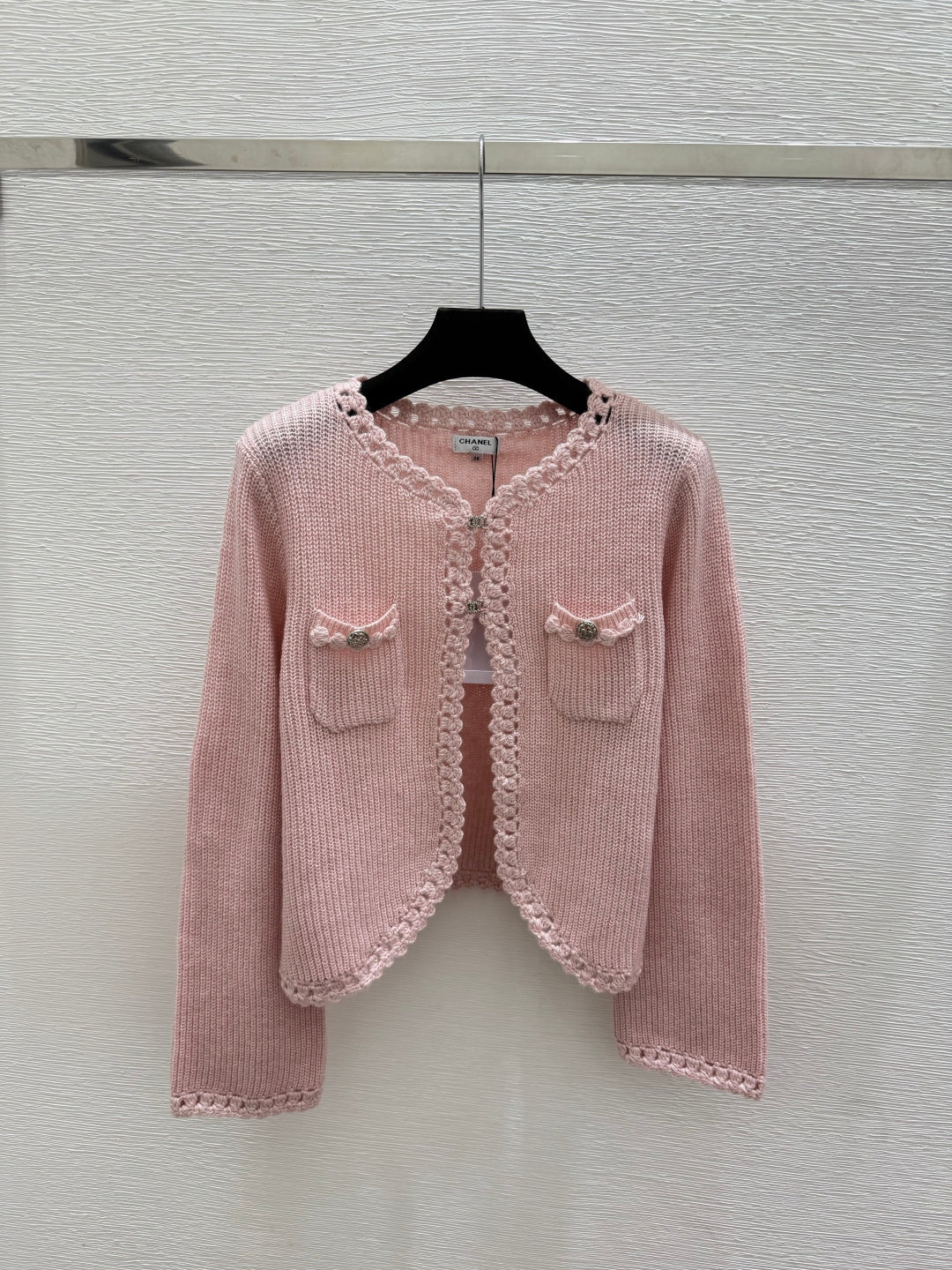Chanel 2026 Round Neck Knitted Long Sleeve Cardigan Wool 259298
