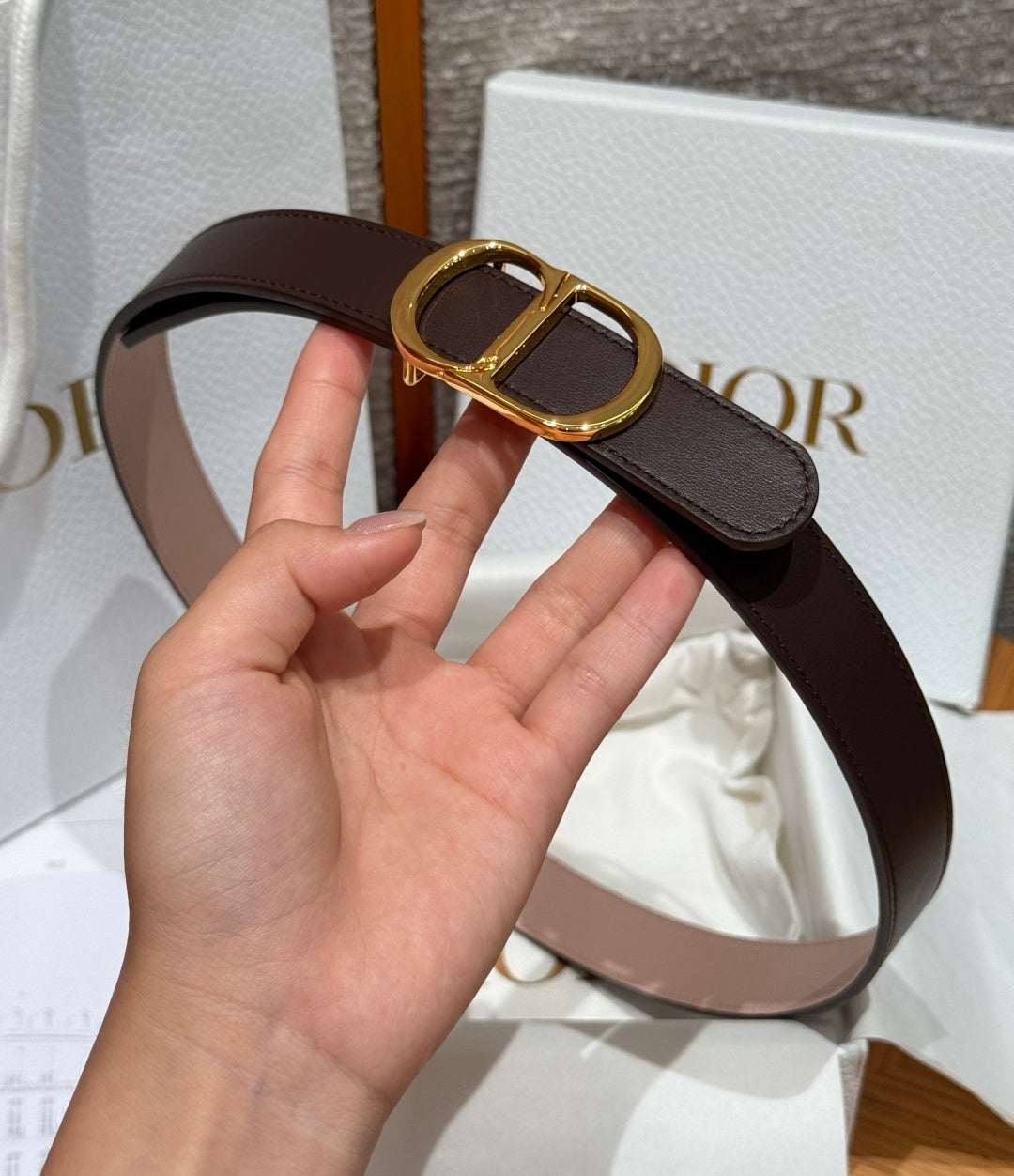 Dior 2026 30 Montaigne Reversible Belt 20mm Leather 215407