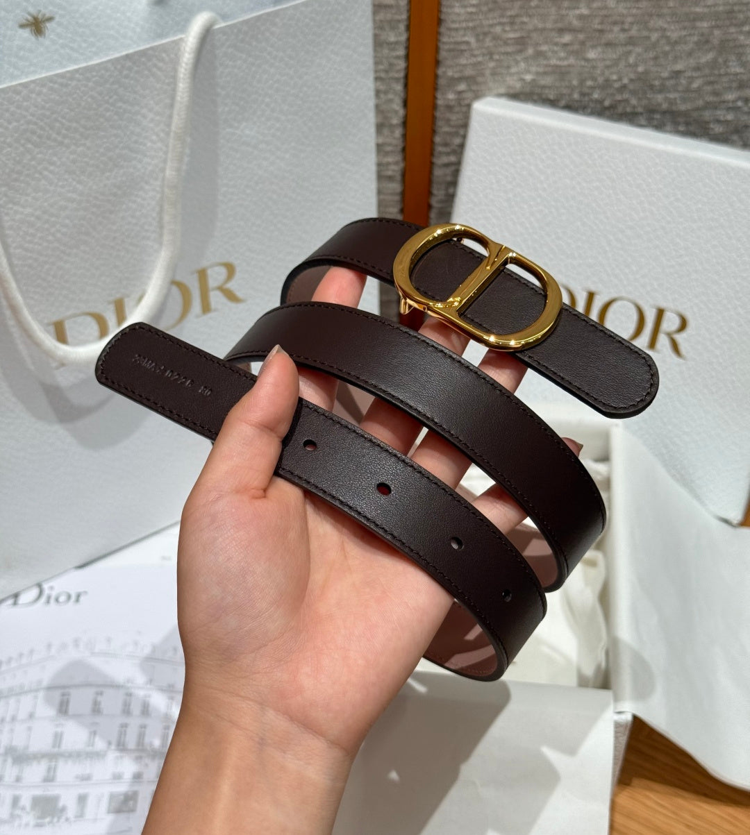 Dior 2026 30 Montaigne Reversible Belt 20mm Leather 215407