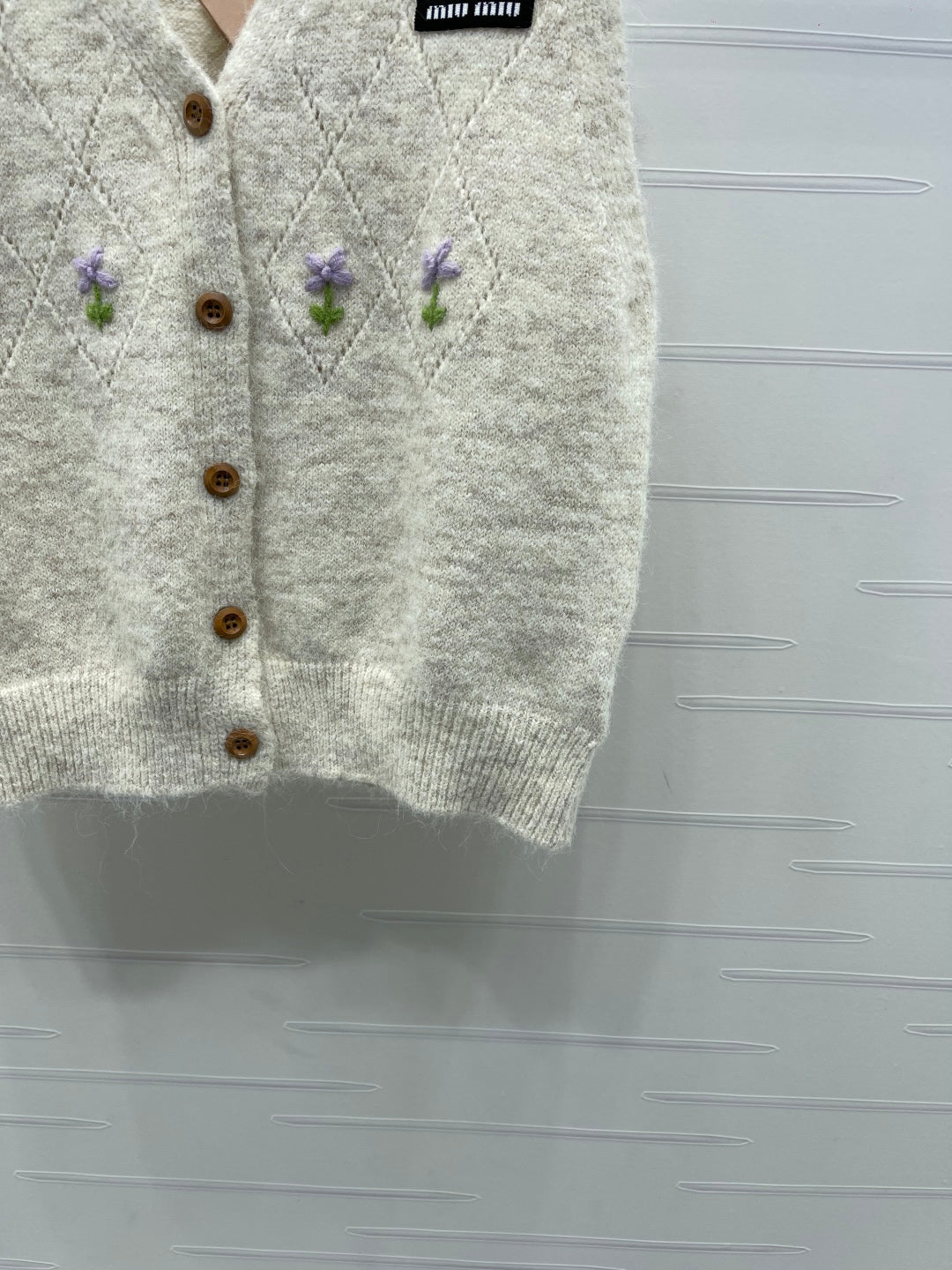 Miu Miu 25 Floral Vest Wool 285236