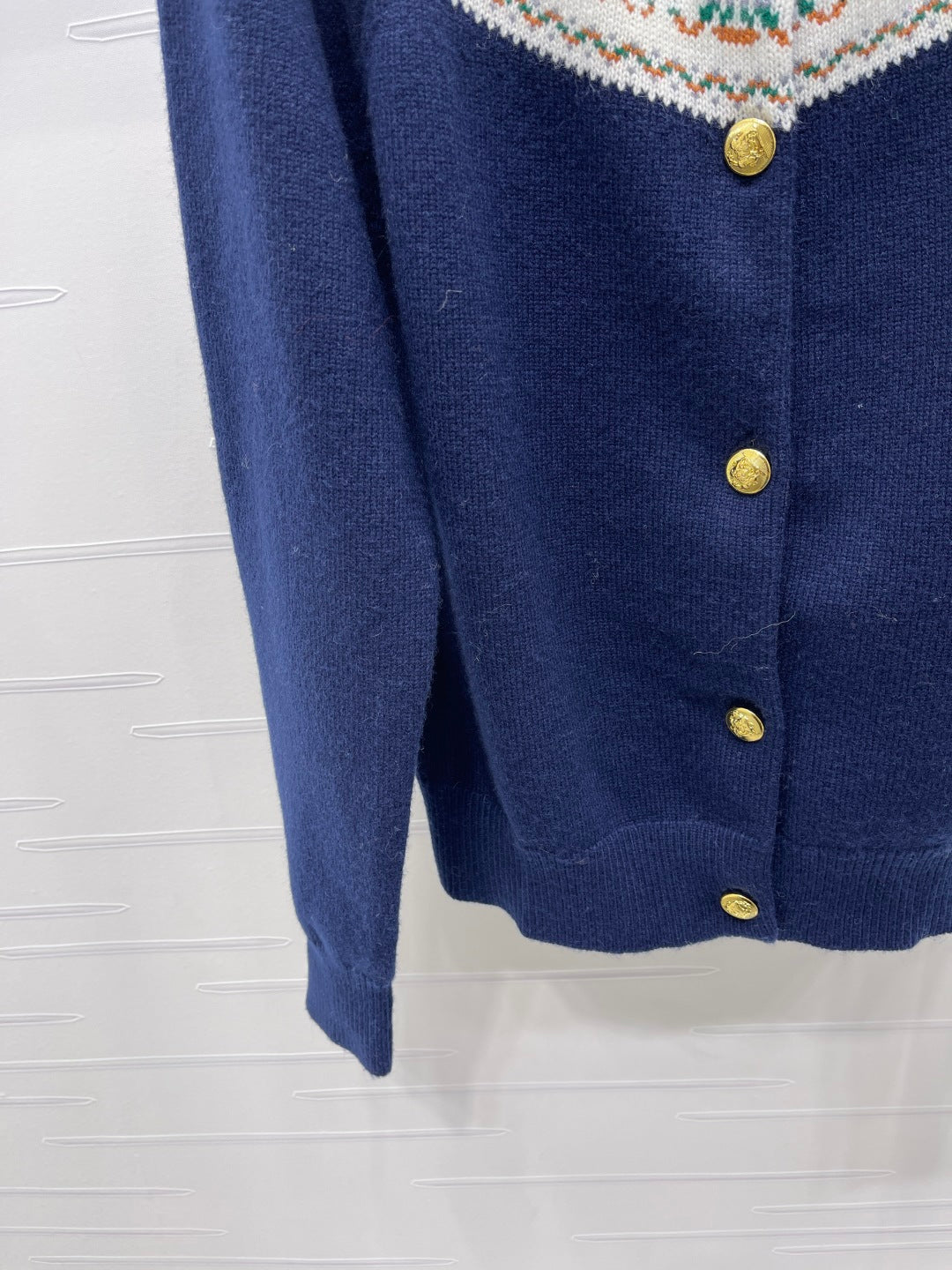 Celine 25 Patterned Cardigan Cashmere 295601