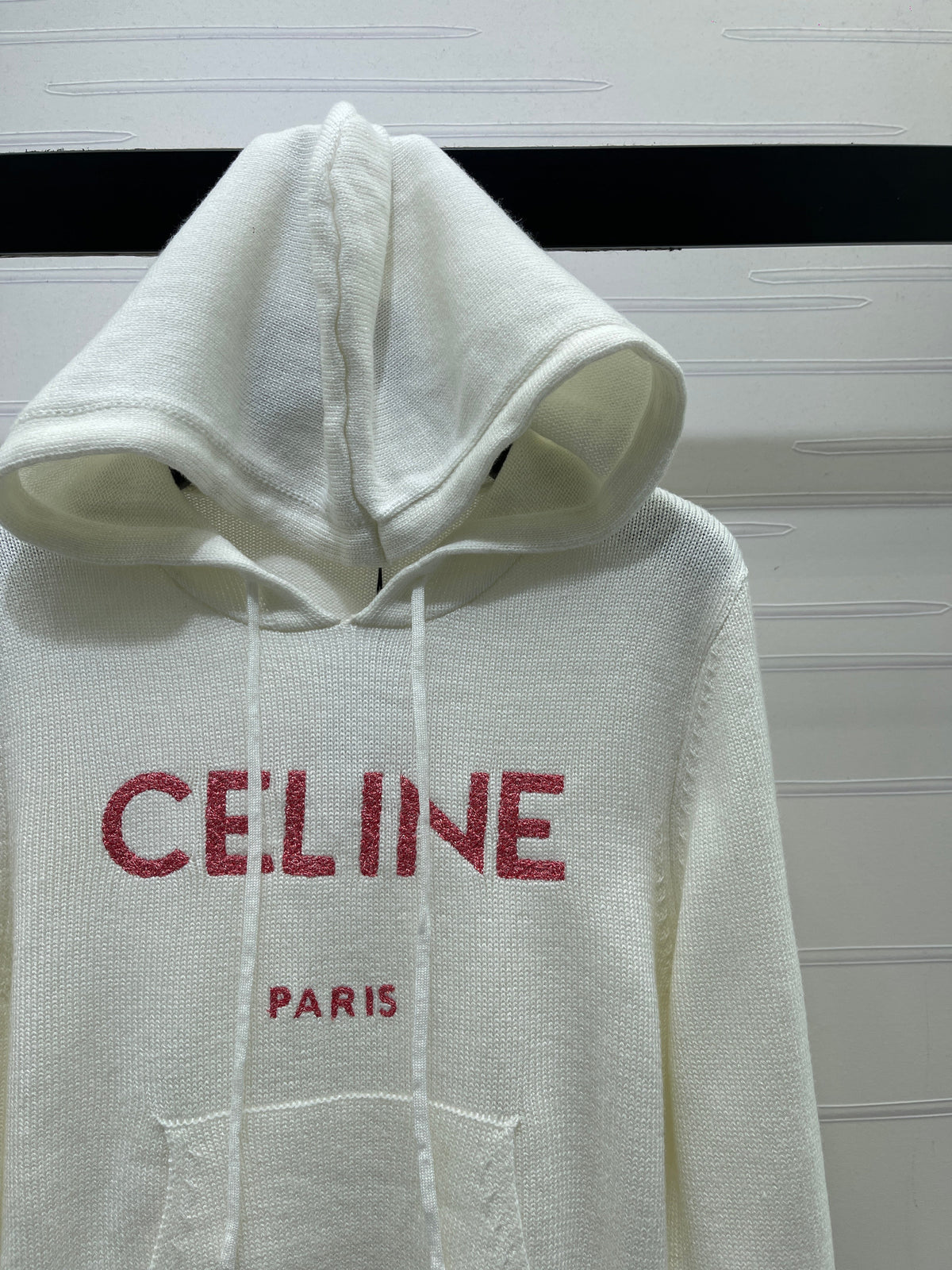 Celine 2026 Long-Sleeve Hooded Sweater Wool 430333