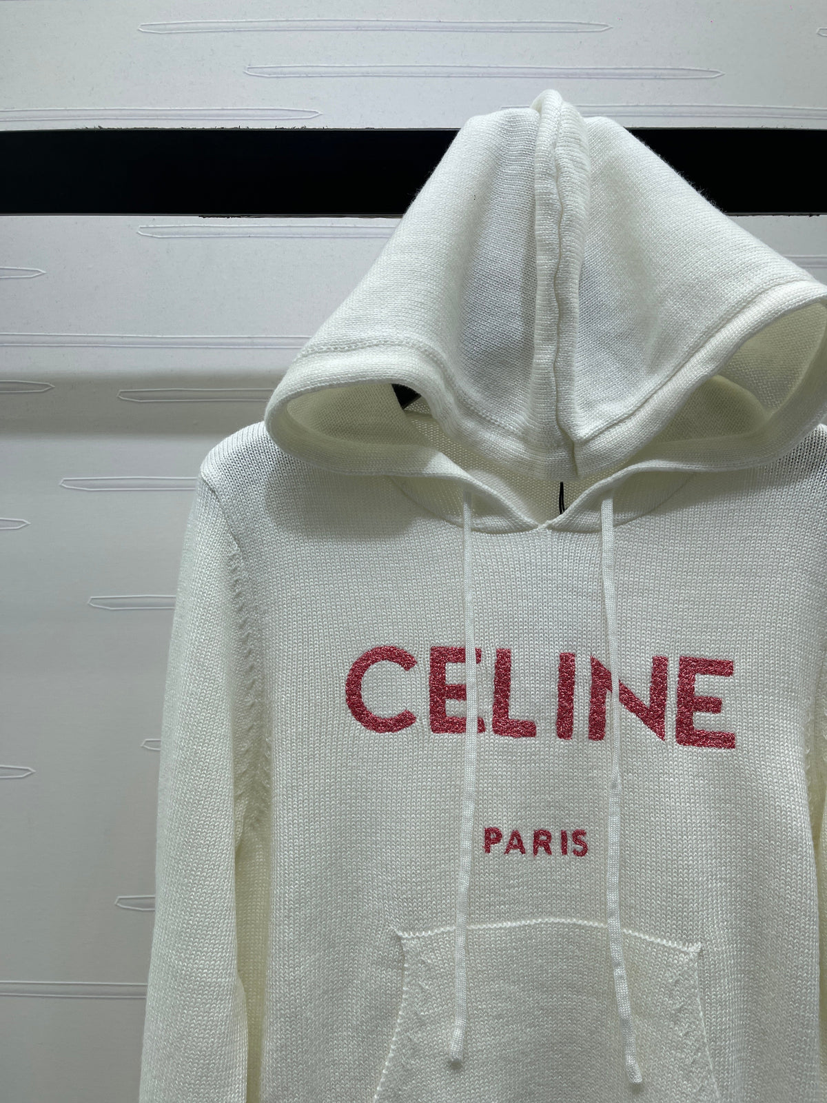 Celine 2026 Long-Sleeve Hooded Sweater Wool 430333
