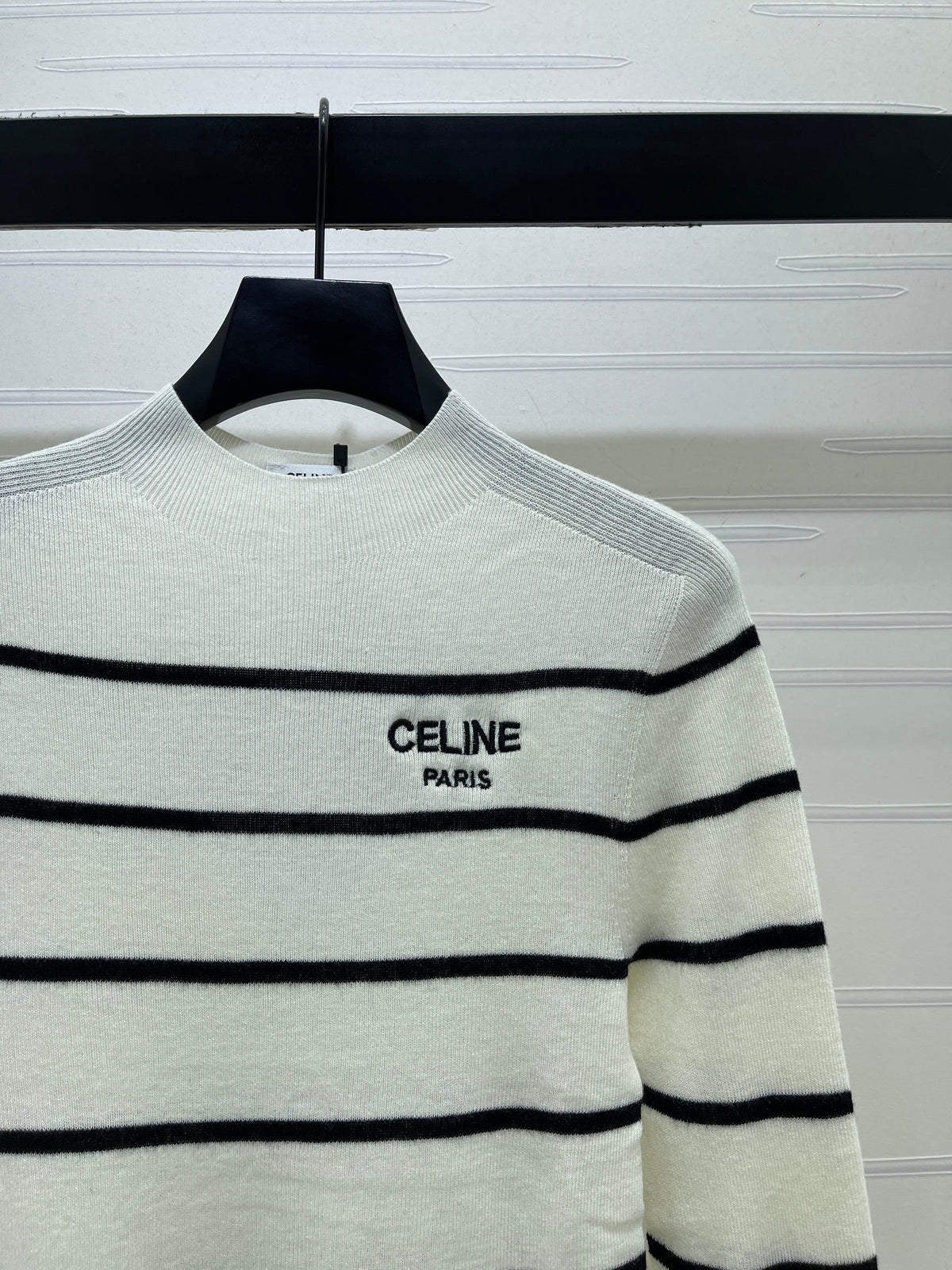 Celine 2026 Striped Long-Sleeved Top Wool 423875